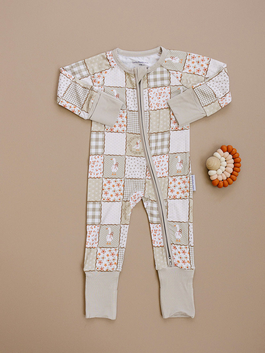 Bamboo Zip Romper | Cottage Goose