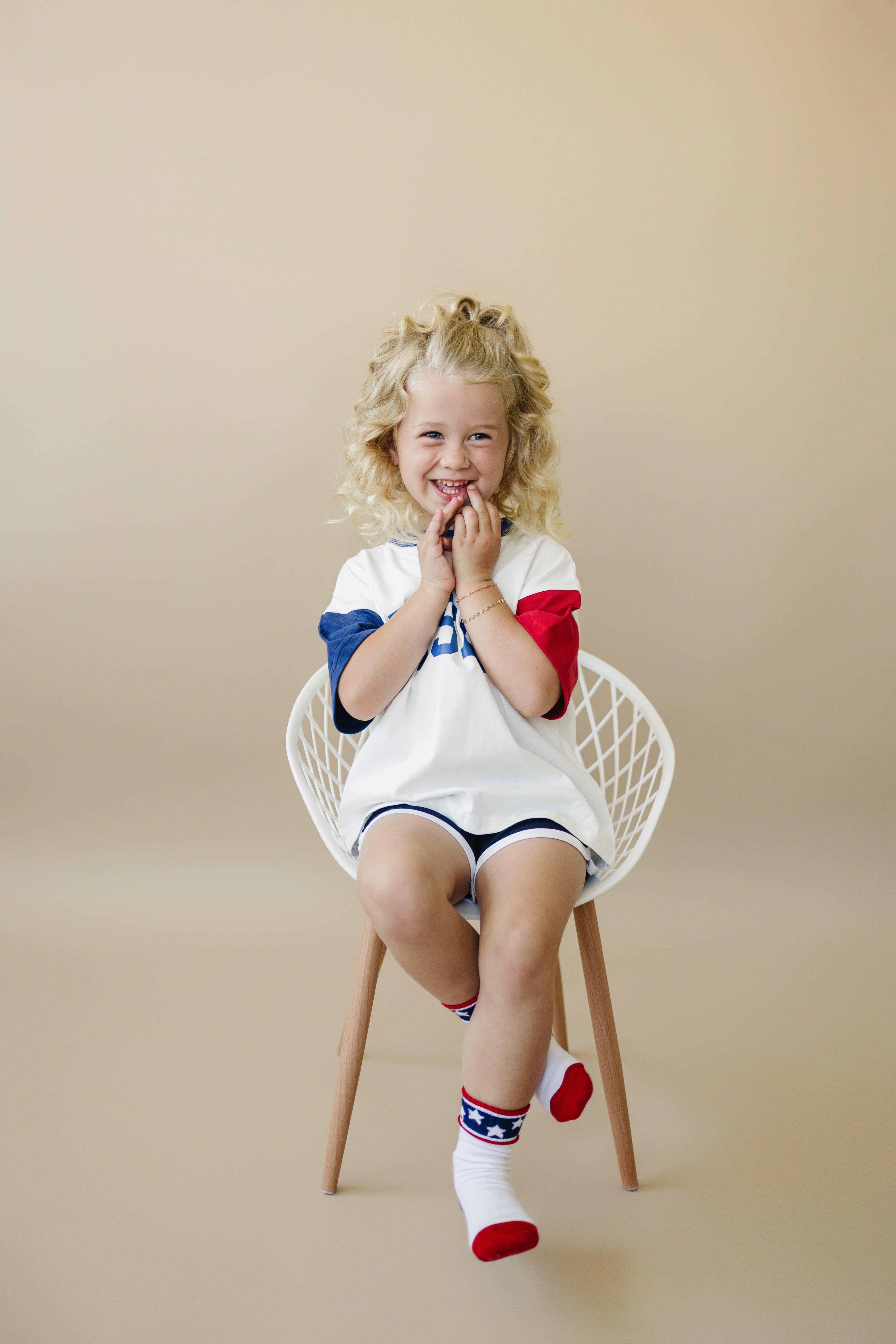 USA Colorblock Oversized Tee