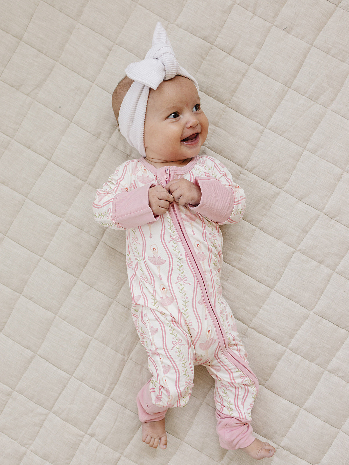 Bamboo Zip Romper | Little Ballerina