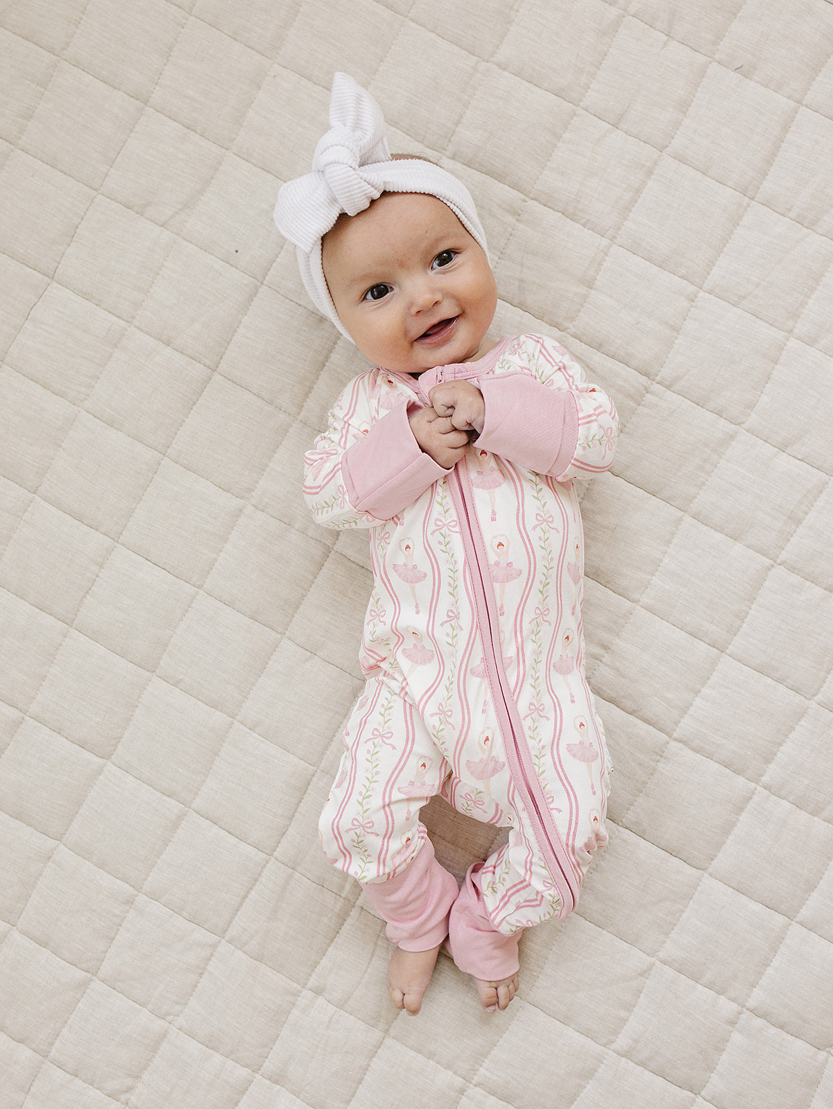 Bamboo Zip Romper | Little Ballerina