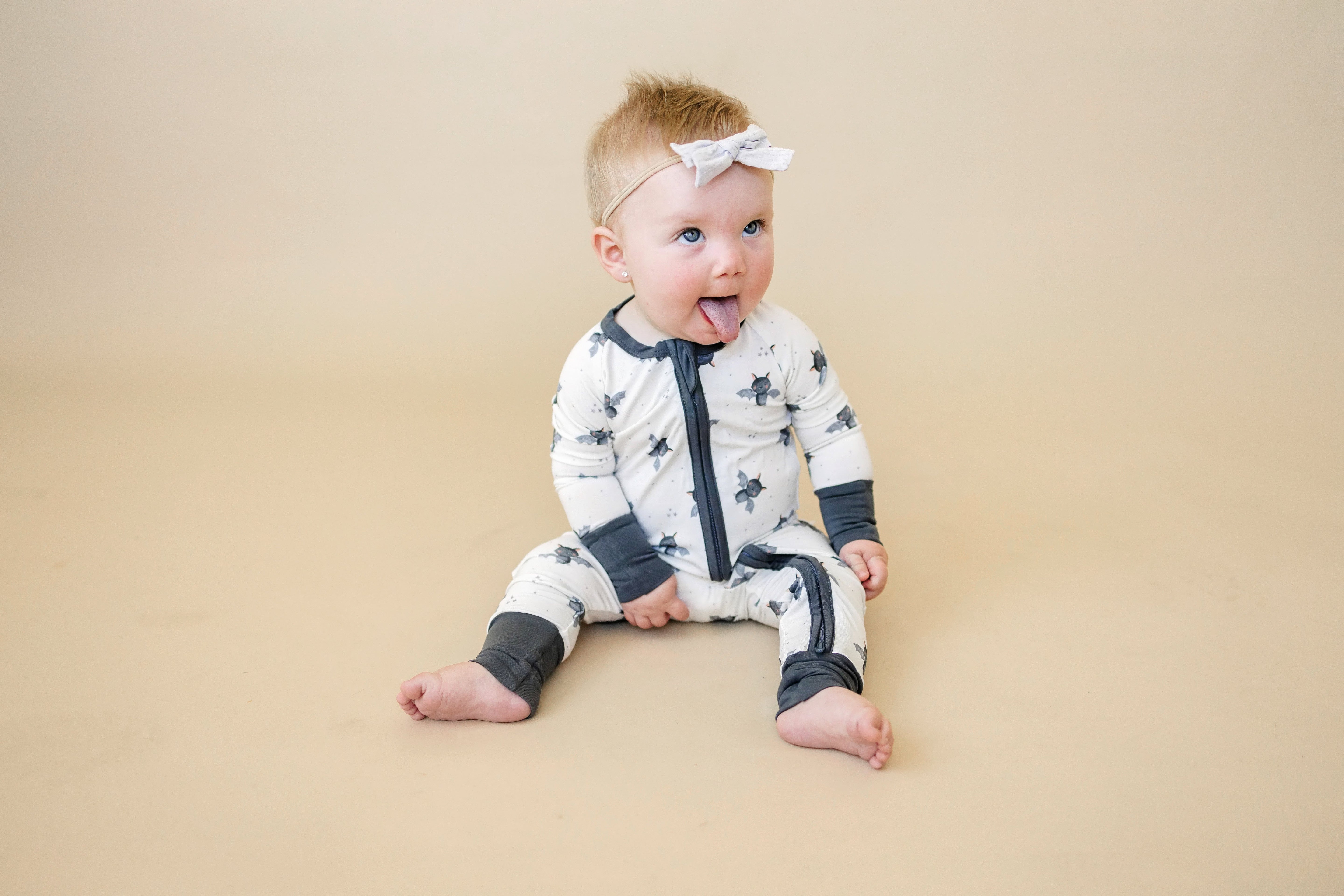 Batty for Bedtime Bamboo Zippy Romper *Newborn only