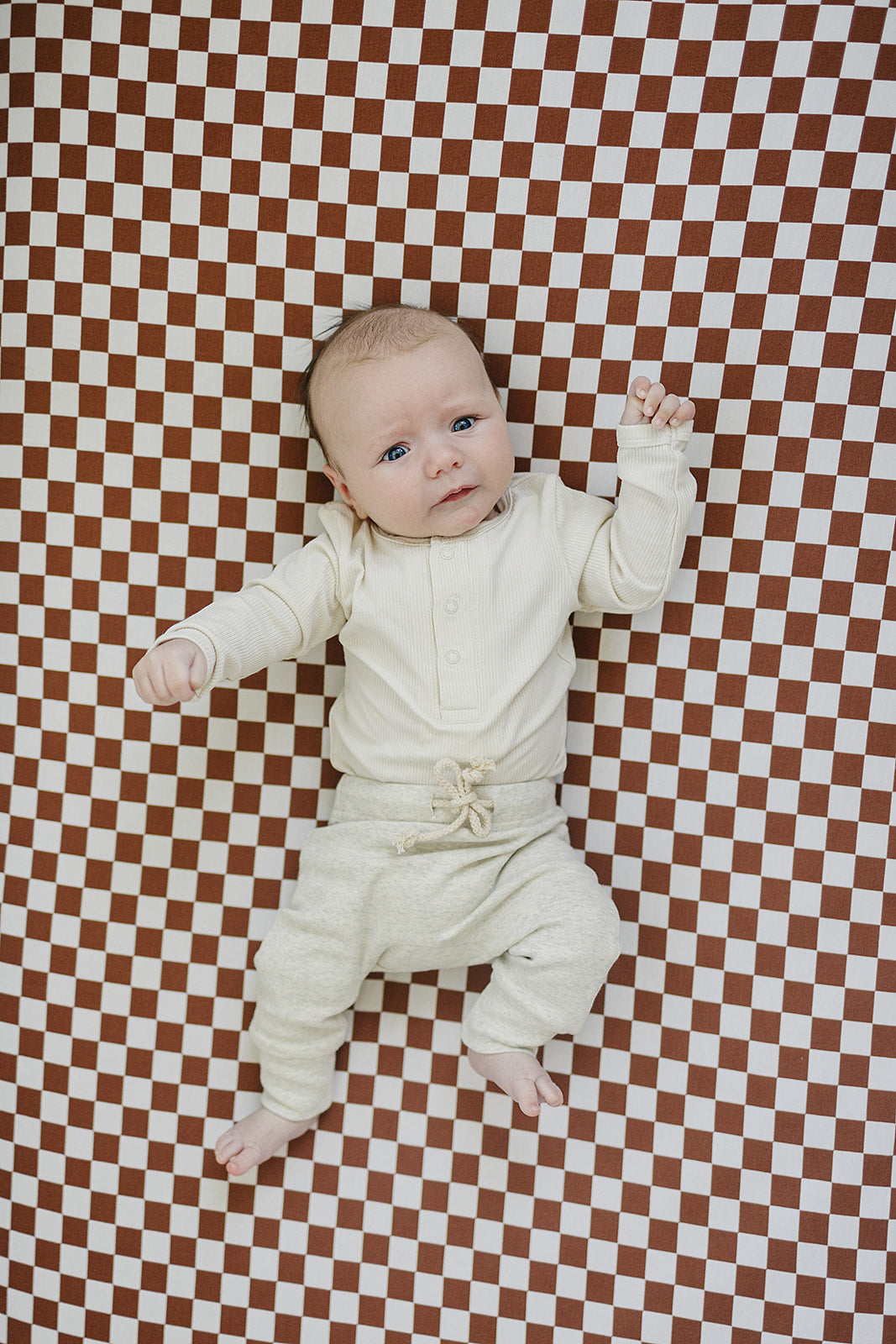 Cream Bamboo Snap Long Sleeve Ribbed Bodysuit Mebie Baby