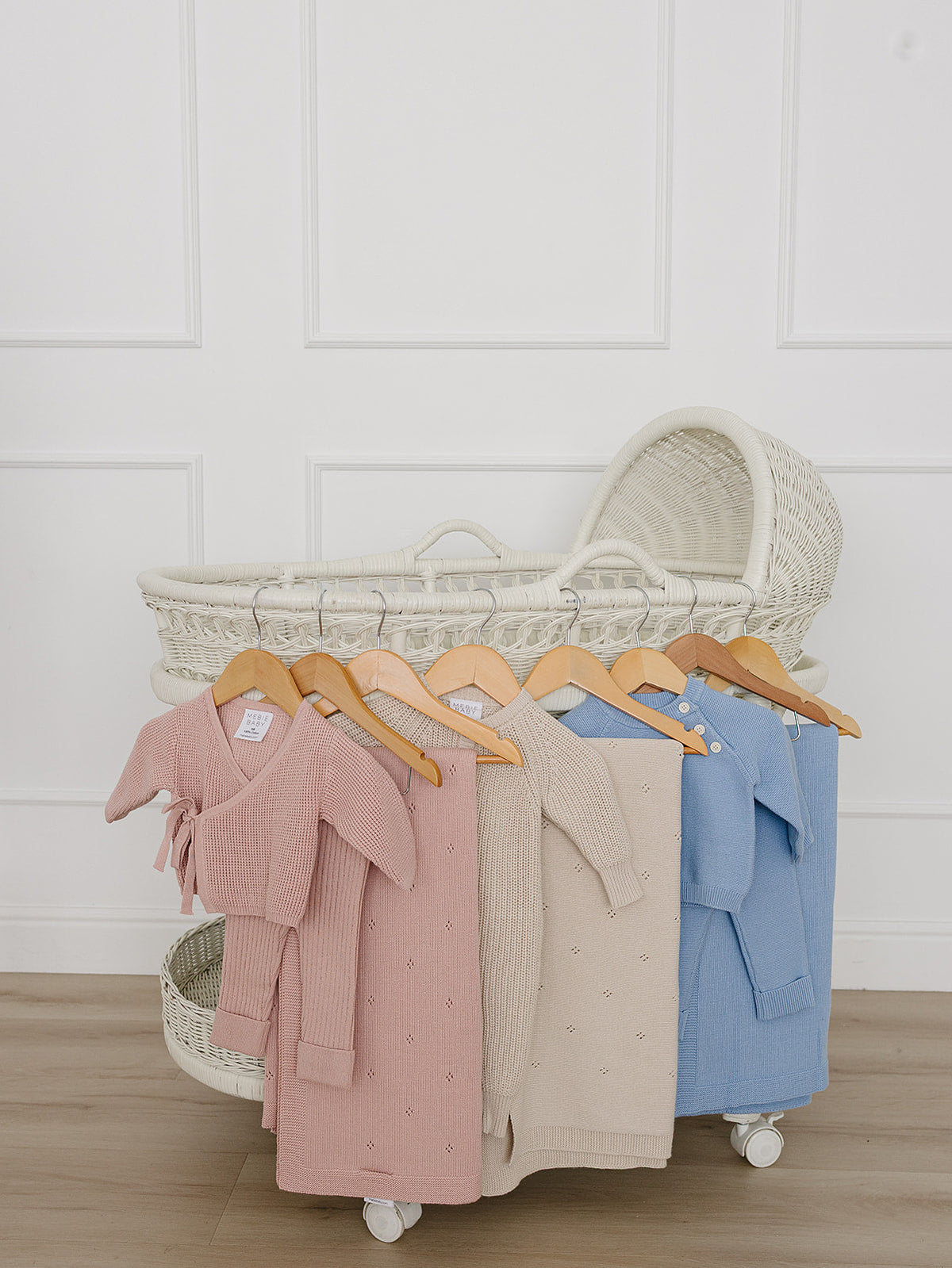 Blush Pink Knit Wrap Set