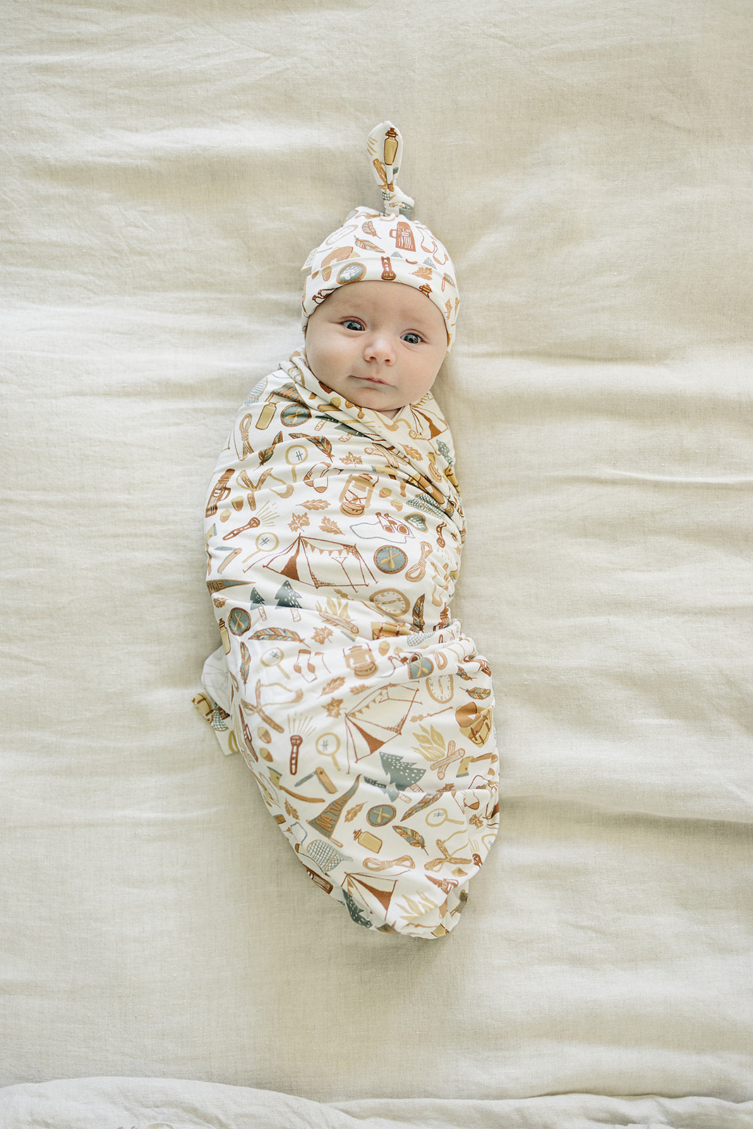 Camping Trip Bamboo Stretch Swaddle  Mebie Baby