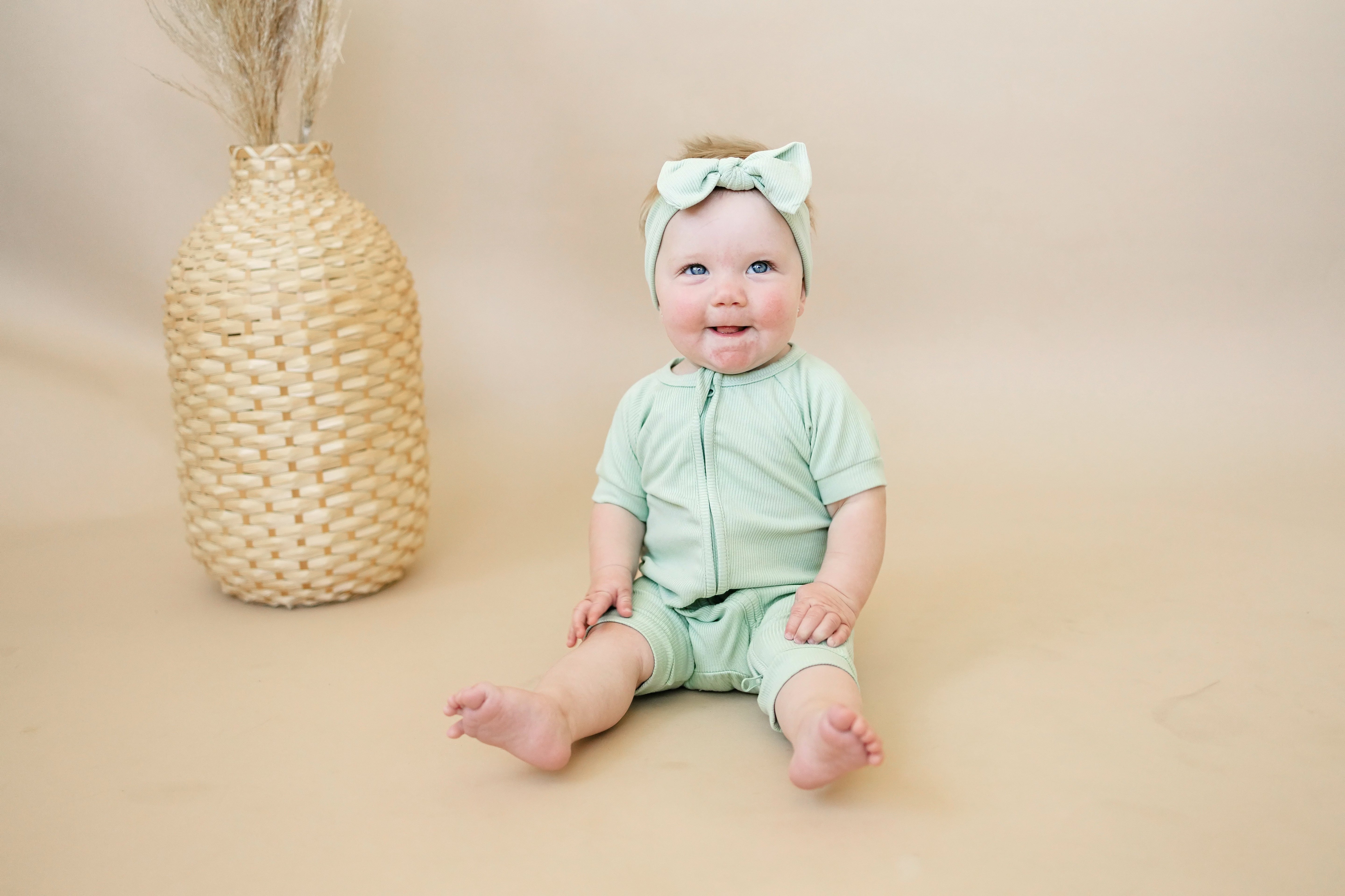 Solid Ribbed Bamboo Shorty Romper - more colors