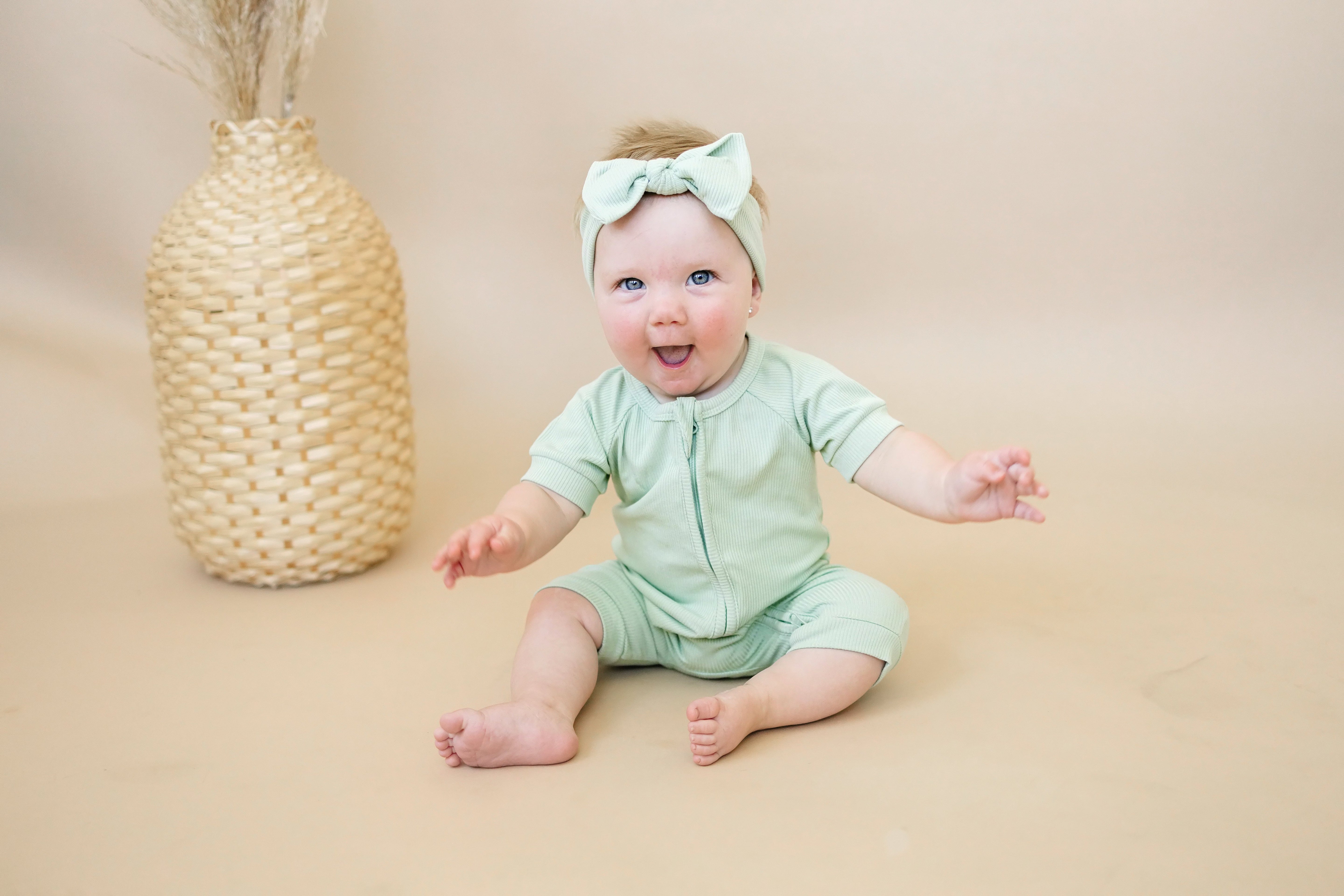 Solid Ribbed Bamboo Shorty Romper - more colors