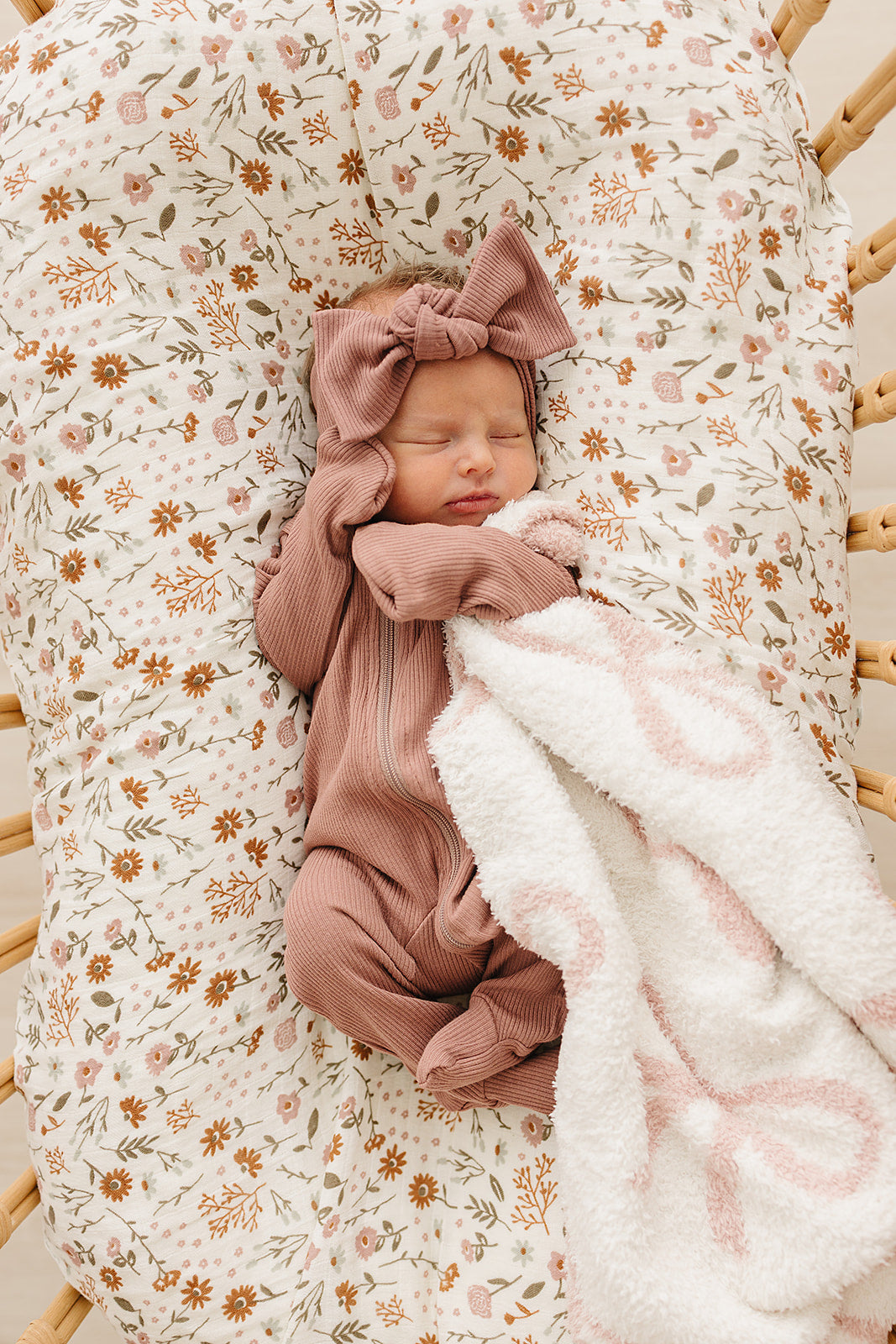 Dusty Rose Organic Cotton Ribbed Zipper