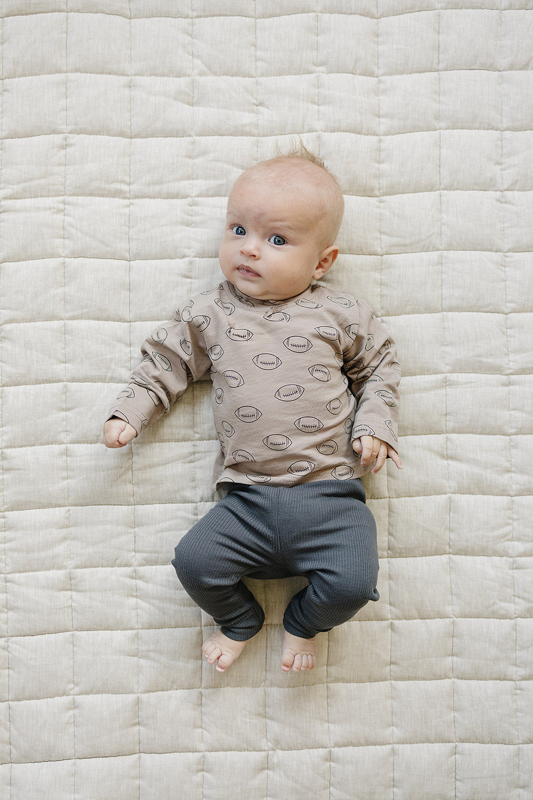 Football Long Sleeve Cotton Tee Mebie Baby