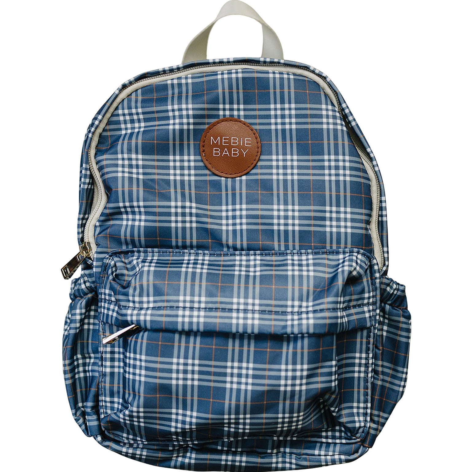 Navy Plaid Mini Backpack  Mebie Baby
