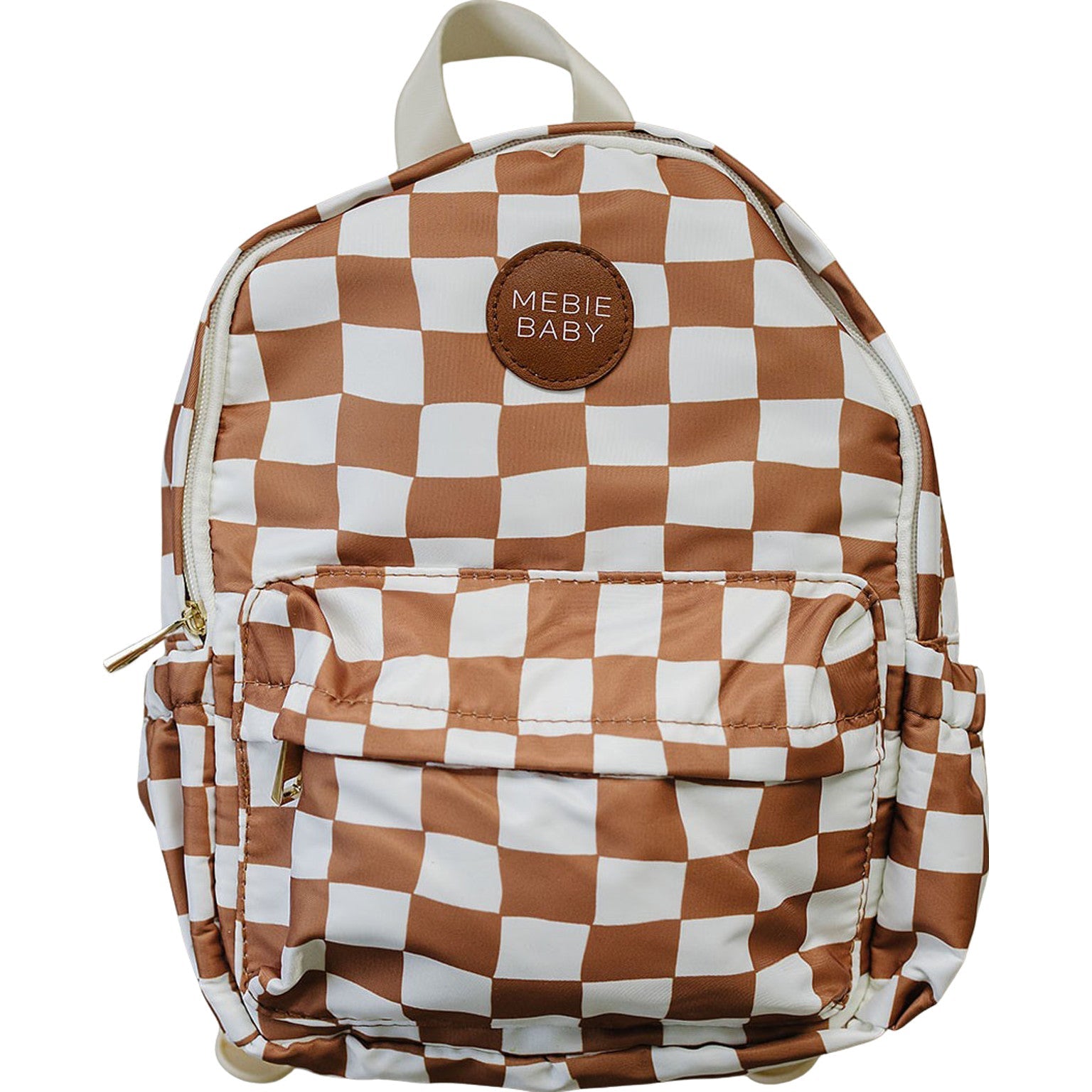 Rust Wavy Checkered Mini Backpack  Mebie Baby