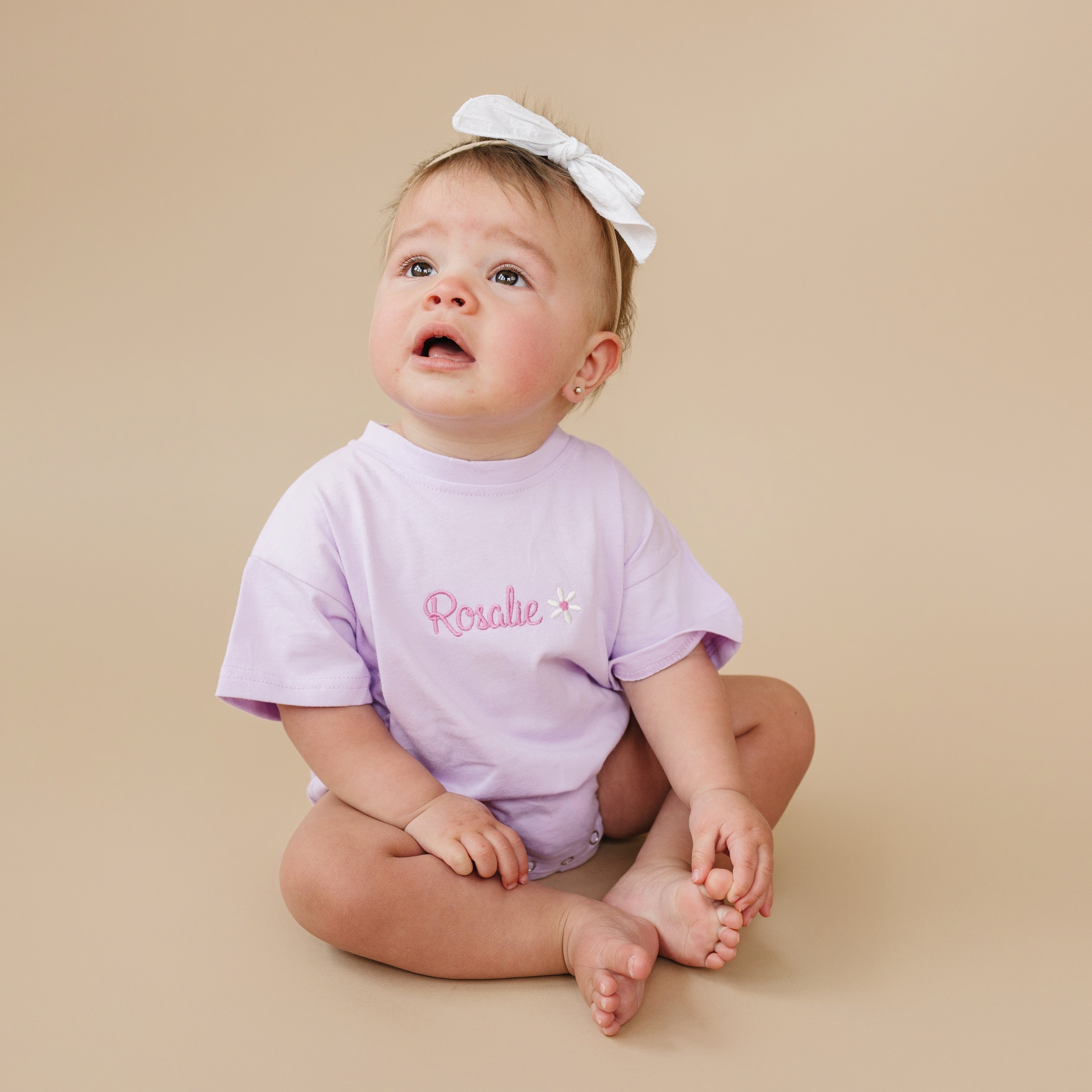 Custom Embroidered T-Shirt Romper - more colors