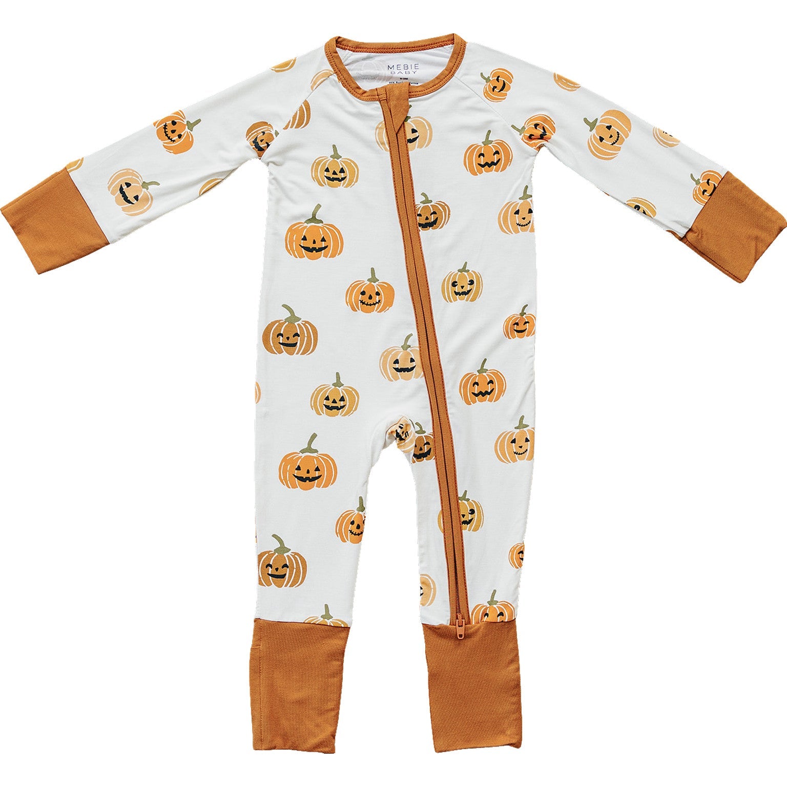 Pumpkins Bamboo Zipper Mebie Baby