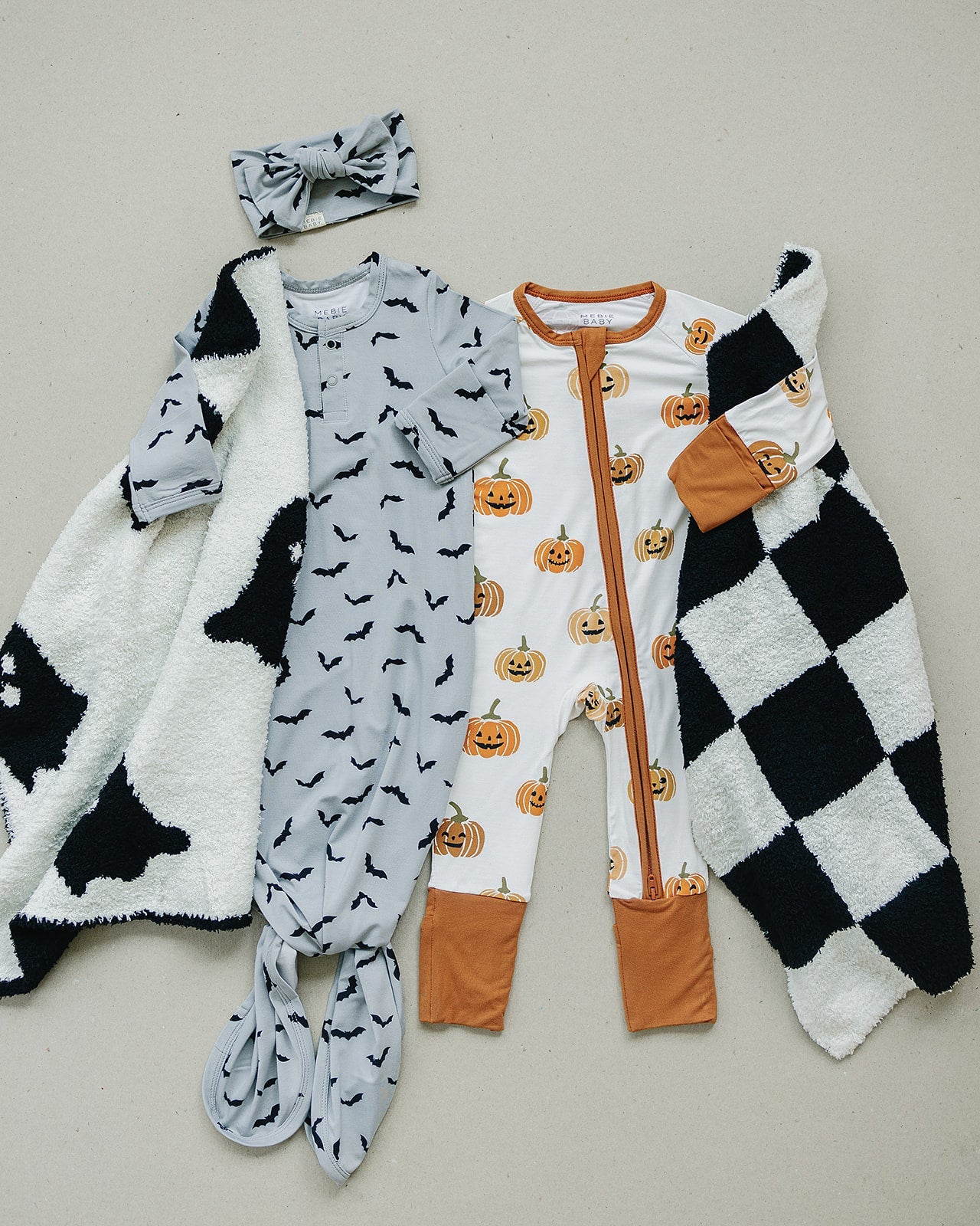 Pumpkins Bamboo Zipper Mebie Baby