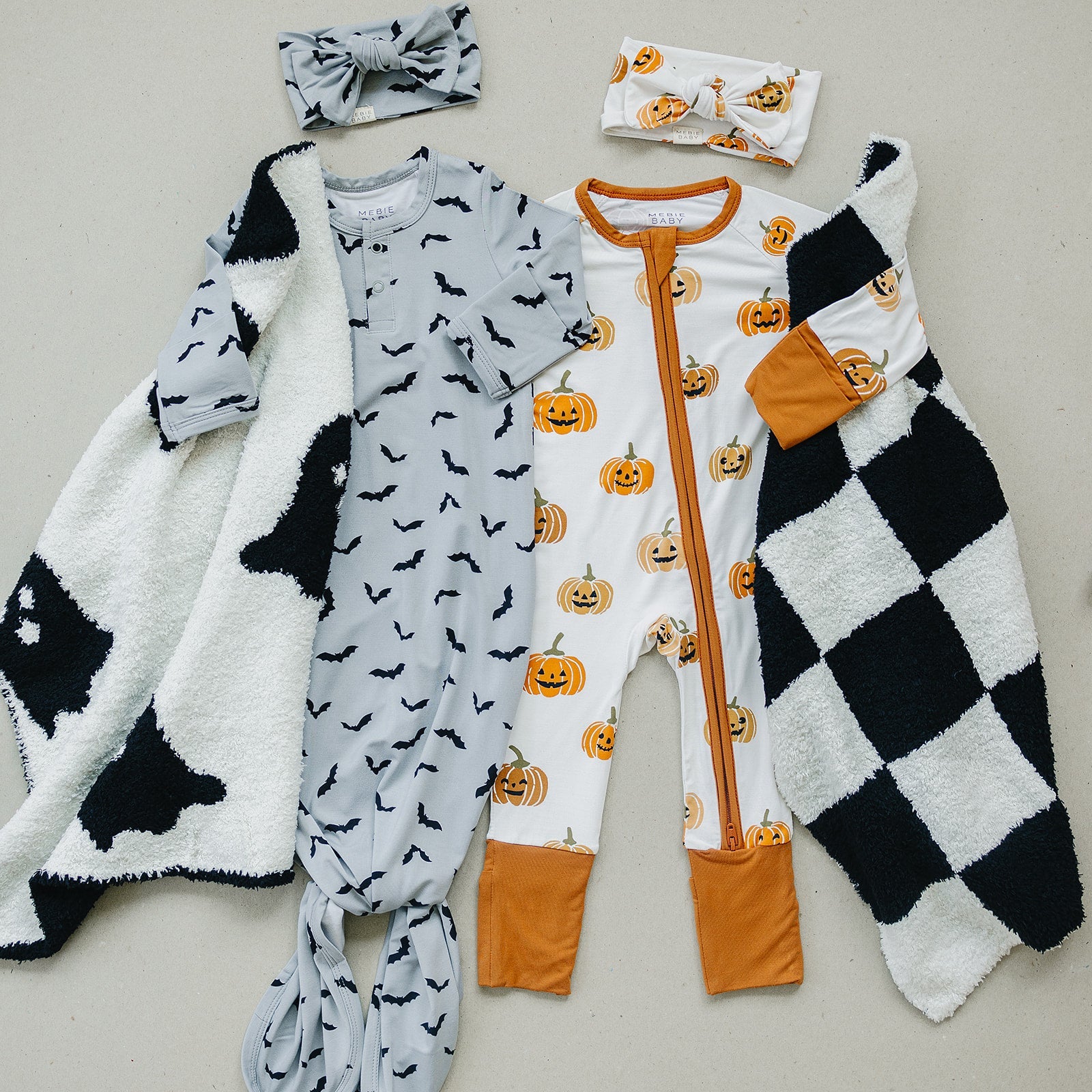 Bats Bamboo Knot Gown Mebie Baby