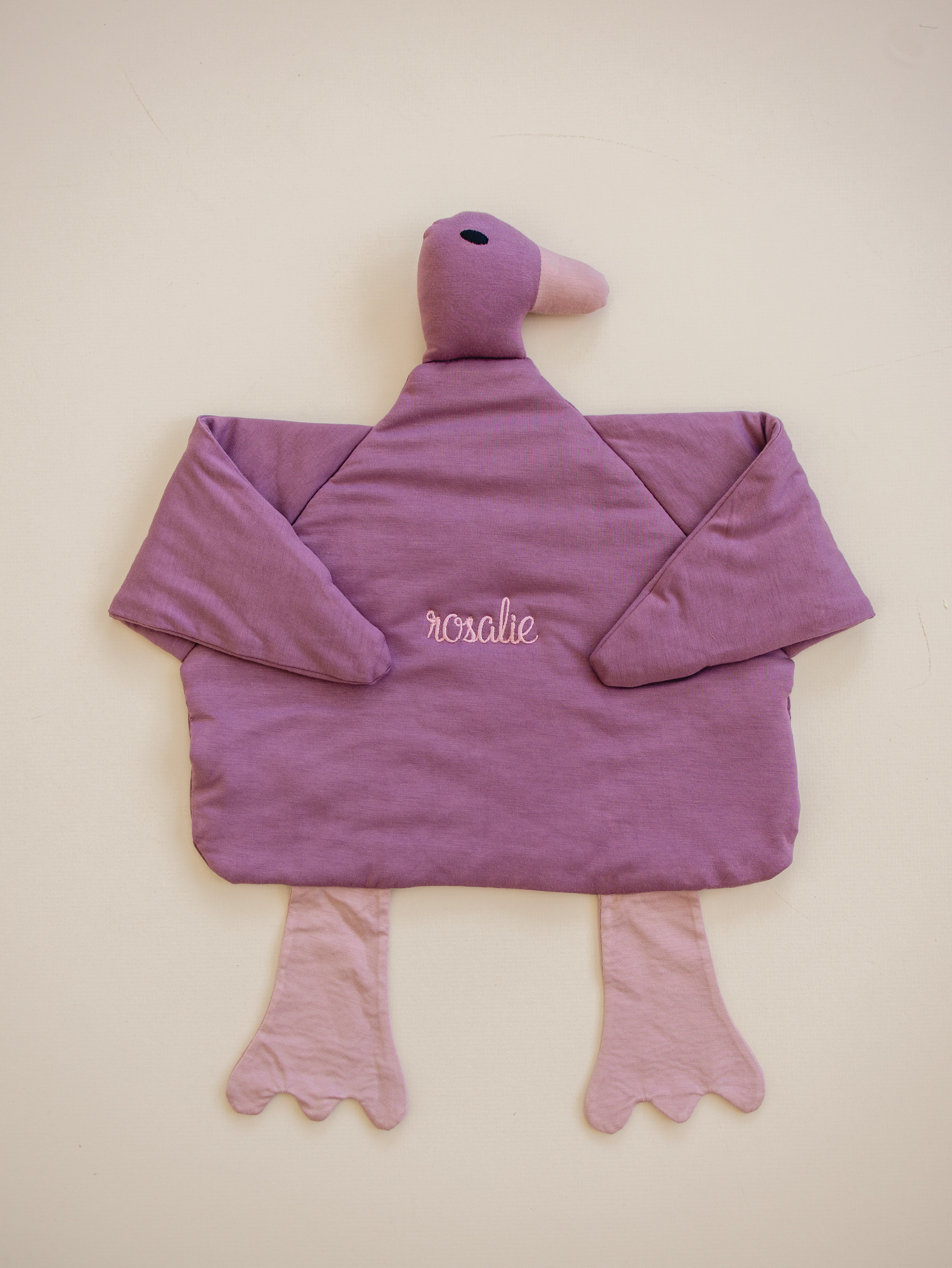 Custom Embroidered Bamboo Duck Lovey - XL Plush
