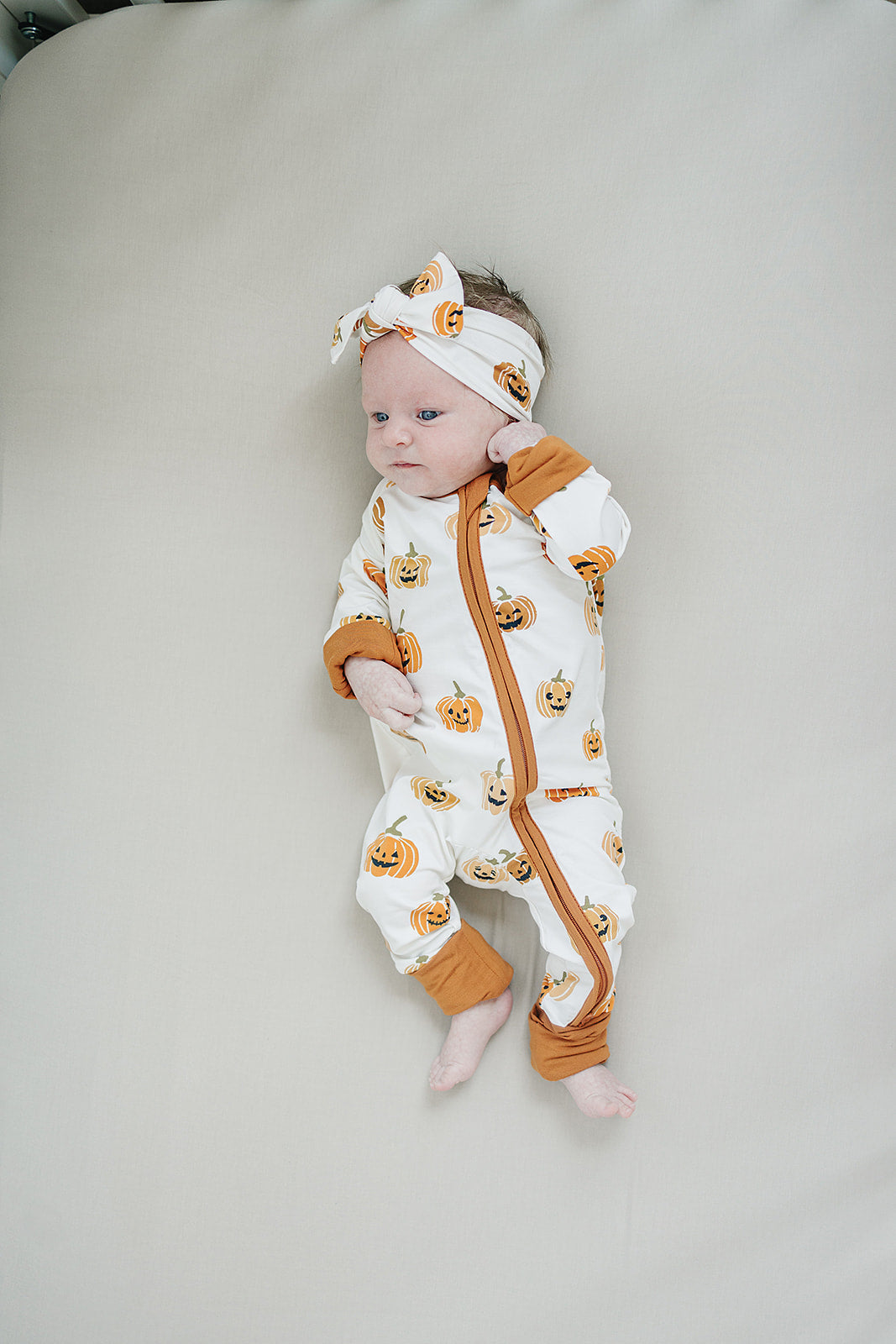 Pumpkins Bamboo Zipper Mebie Baby