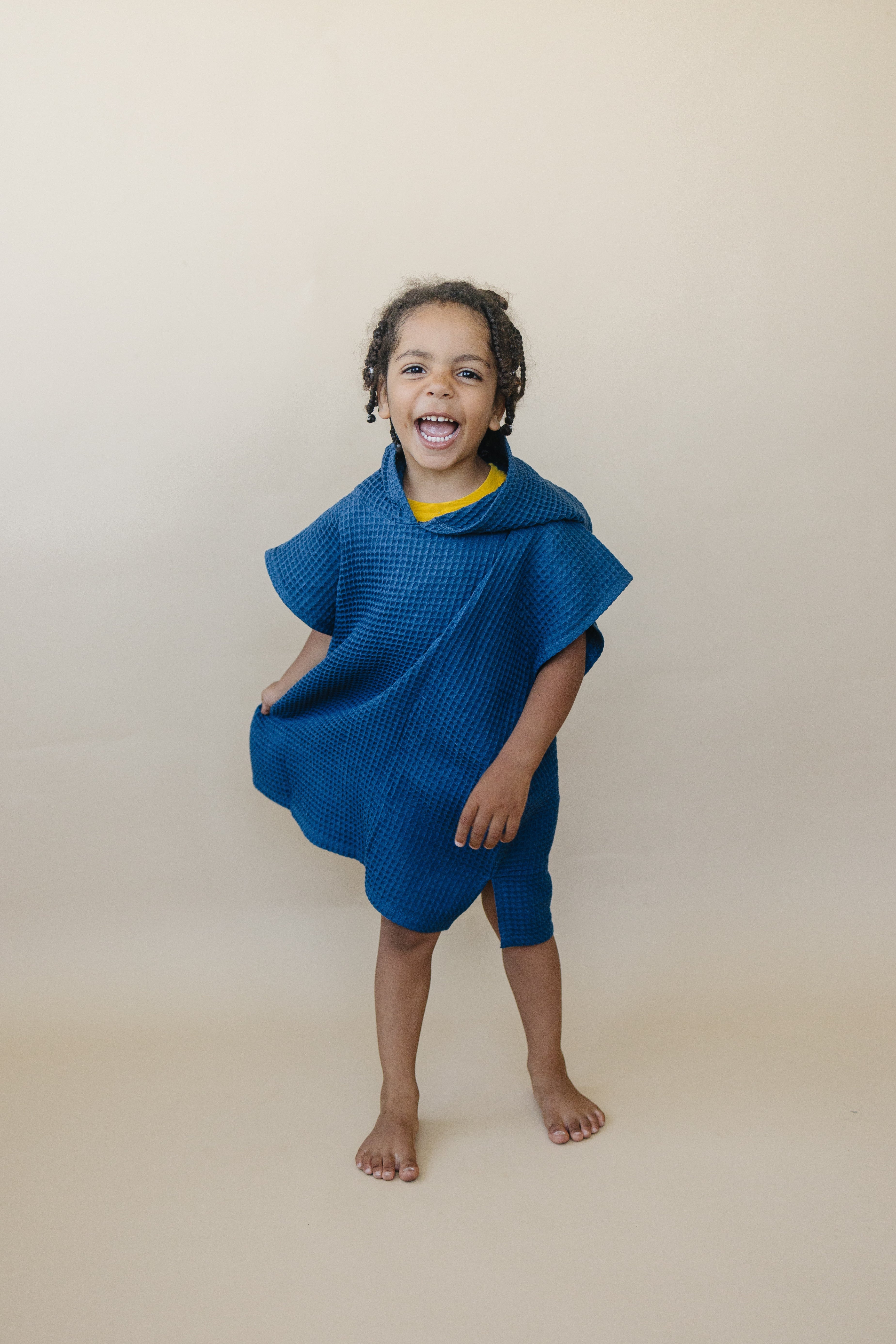 Custom Embroidered Waffle Beach Towel Poncho - more colors