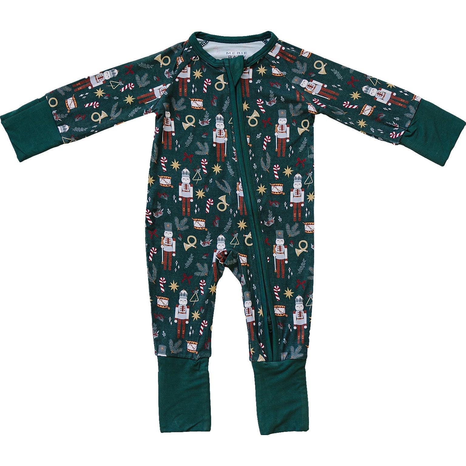 Green Nutcracker Bamboo Zipper Mebie Baby