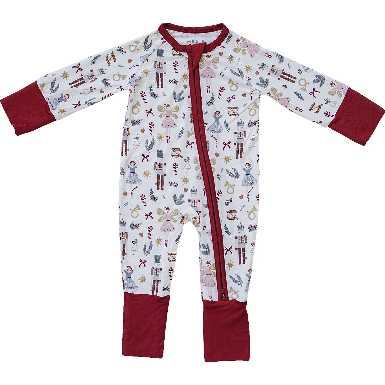Red Nutcracker Bamboo Zipper  Mebie Baby