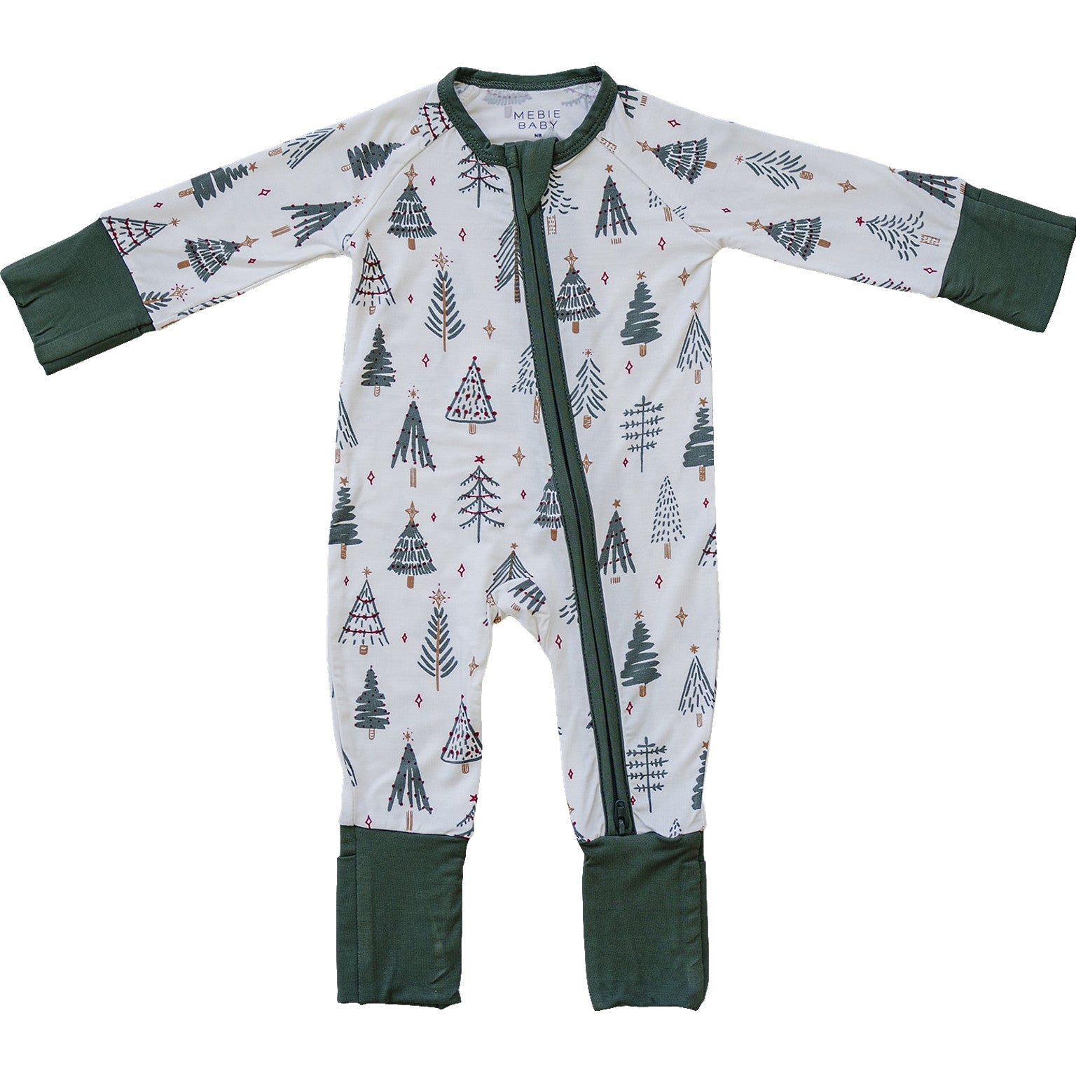 Christmas Tree Bamboo Zipper Mebie Baby