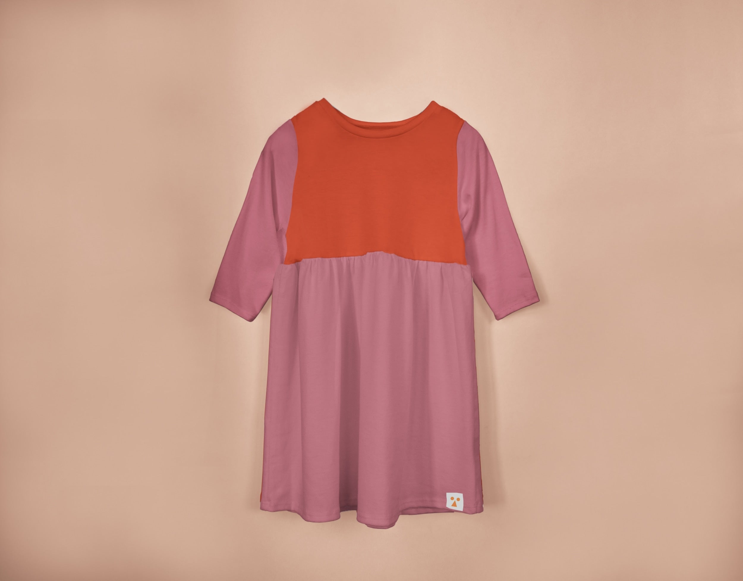 Two-Tone Organic Cotton Jersey Dress - Talula