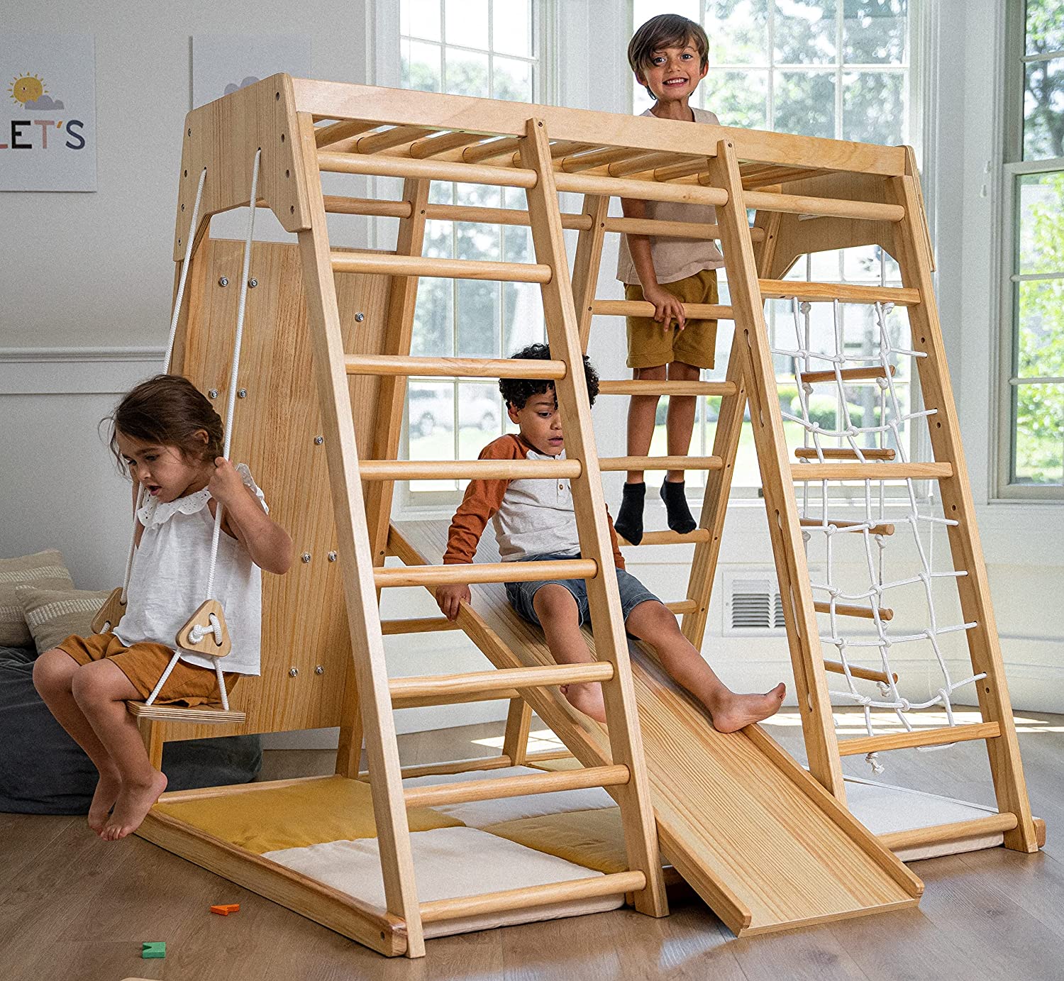 Magnolia - Real Wood 7-in-1 Playset Indoor Avenlur.com