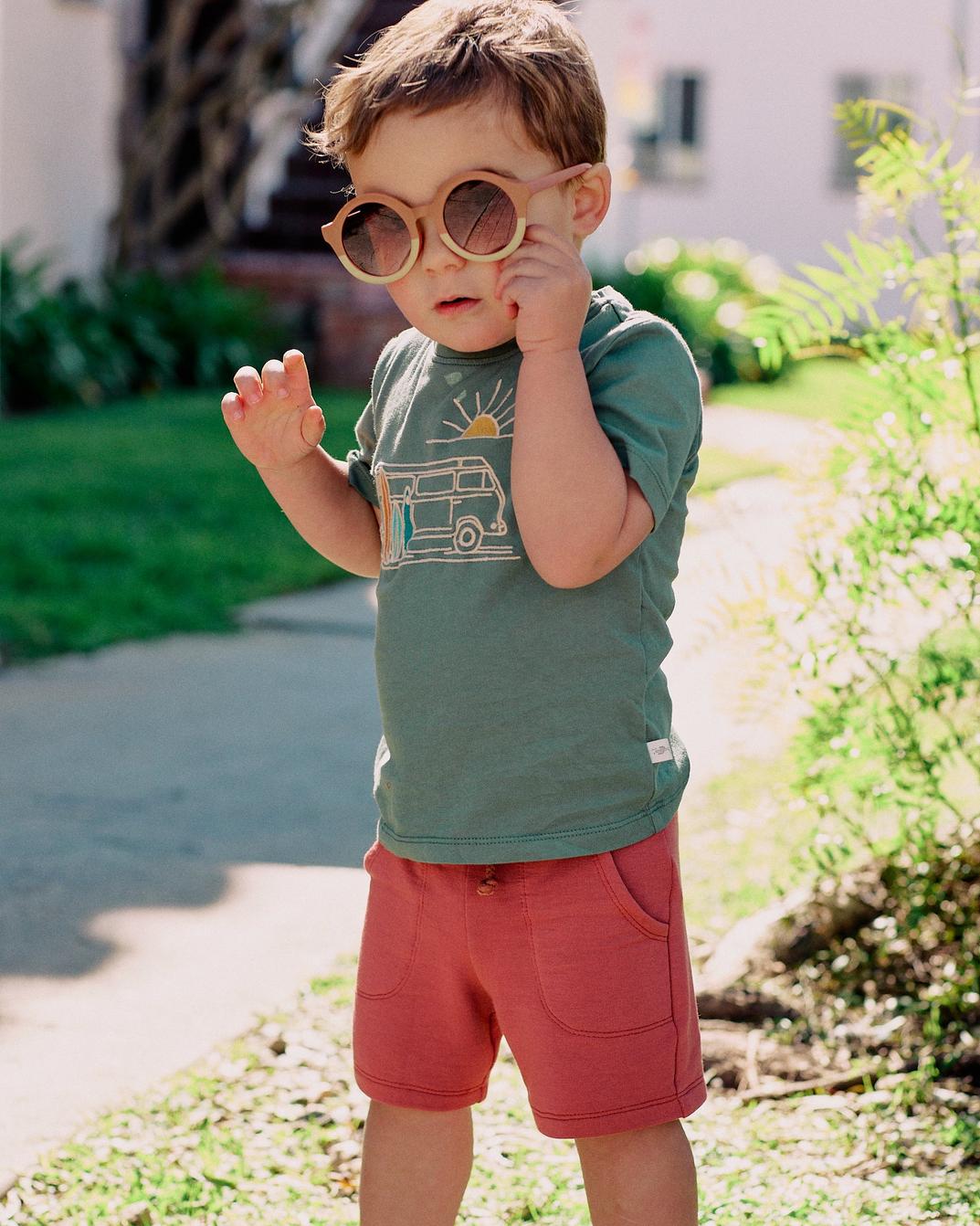 Baby Embroidered Tee - Happy Days