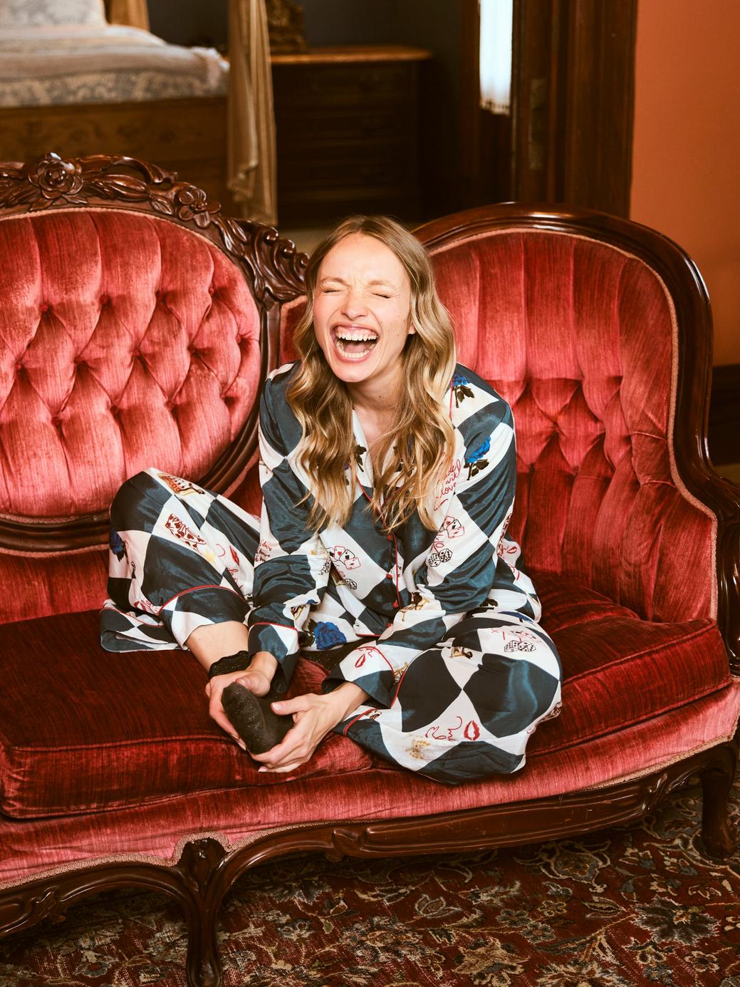 PJ Party Set - Navy Love & Party Check