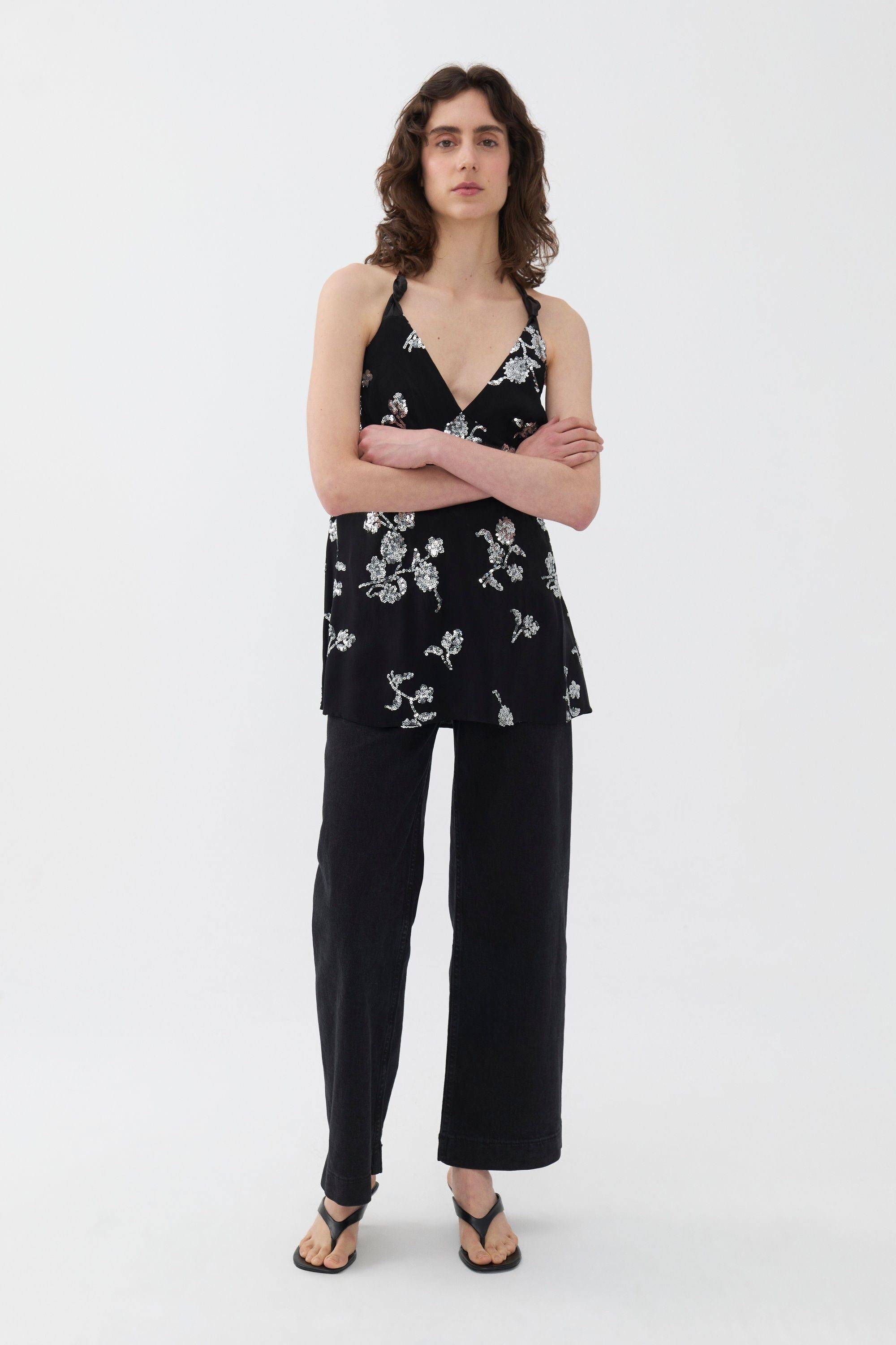 Embroidered Top - Black