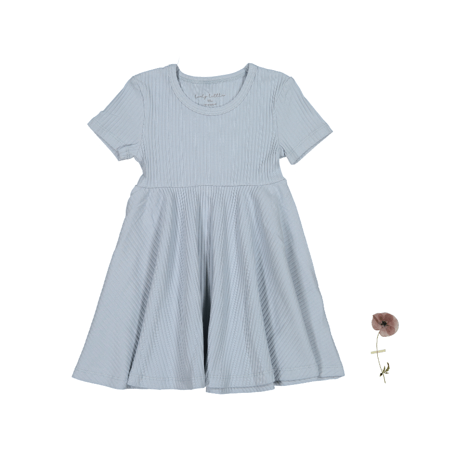 The Short Sleeve Dress - Blue Short Sleeve Dress Lovely Littles