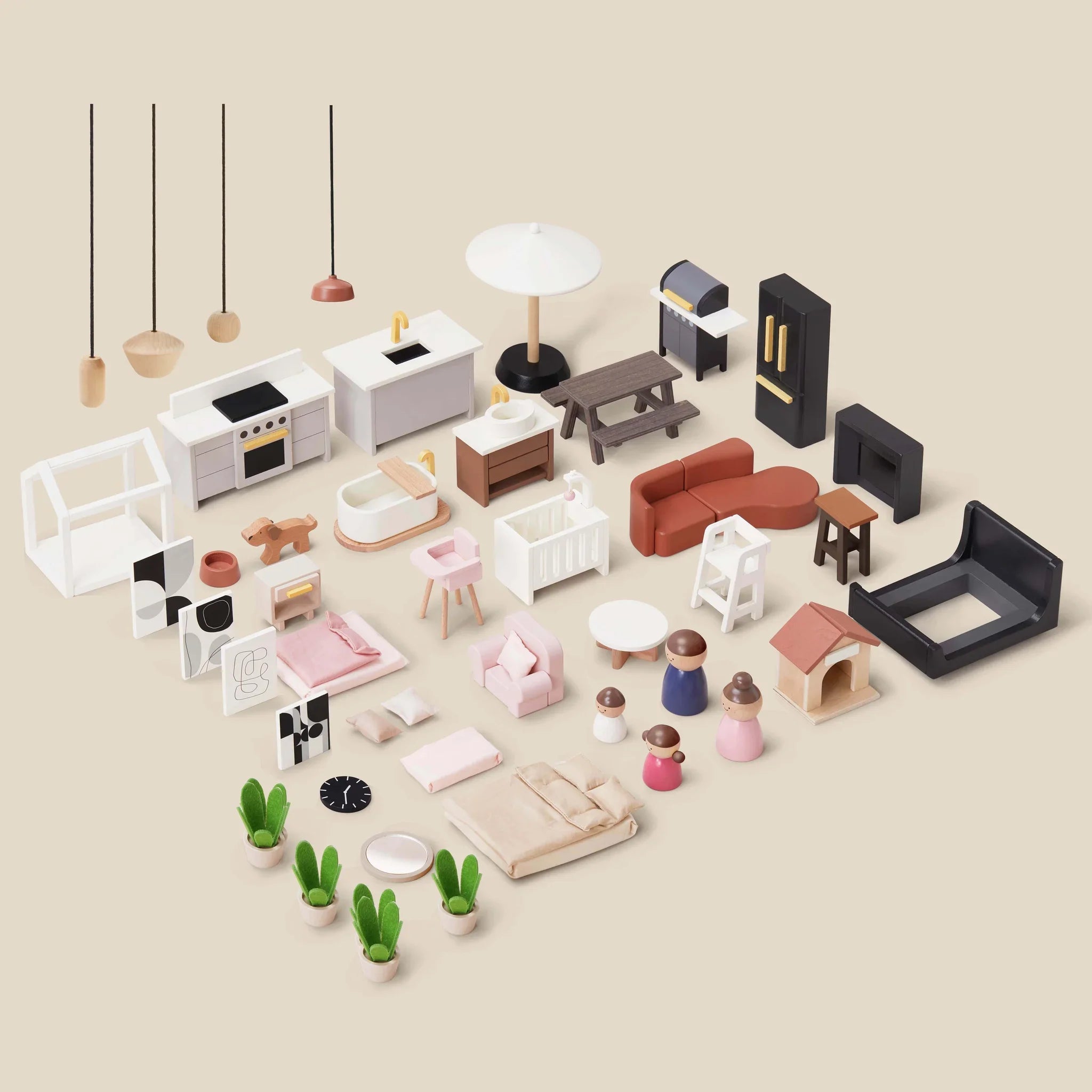 Tiny Land® Modern Family Dollhouse Dollhouse Tiny Land