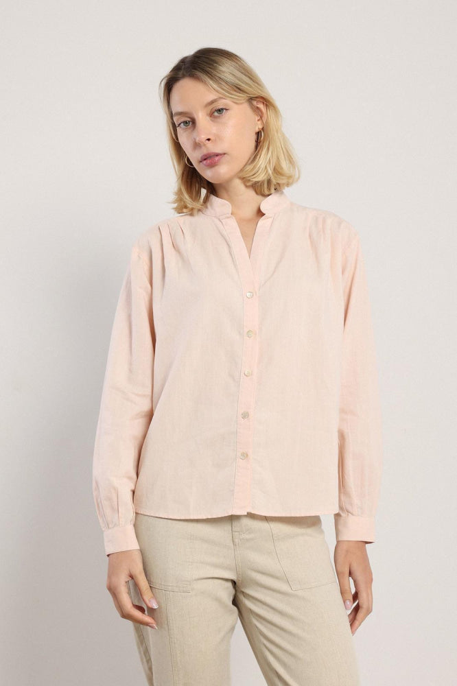 Akhen Button Up - Pale Rose