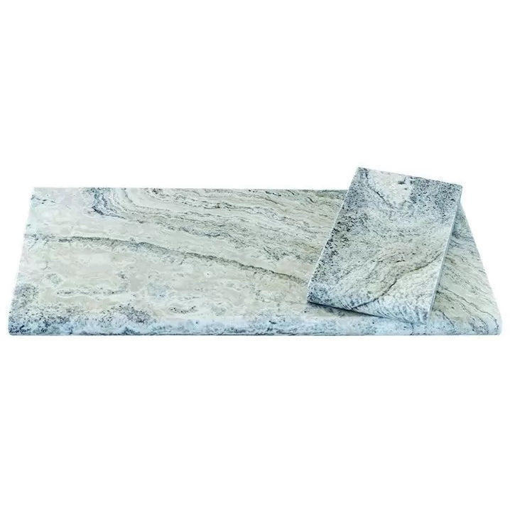Alaska Silver 12"x24" Tumbled Travertine Pool Coping - Belair Collection