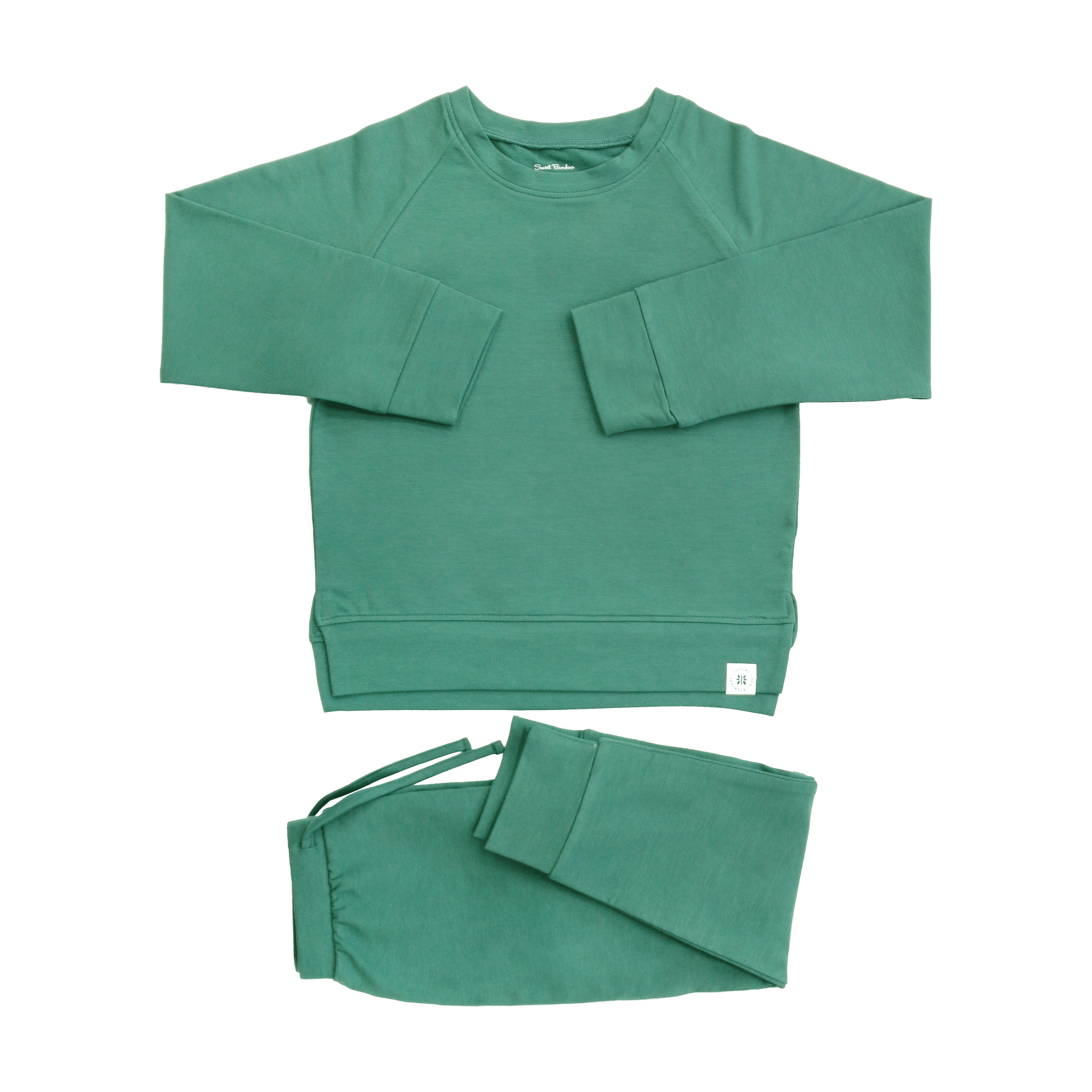 Alpine Green Crew Neck Jogger Set