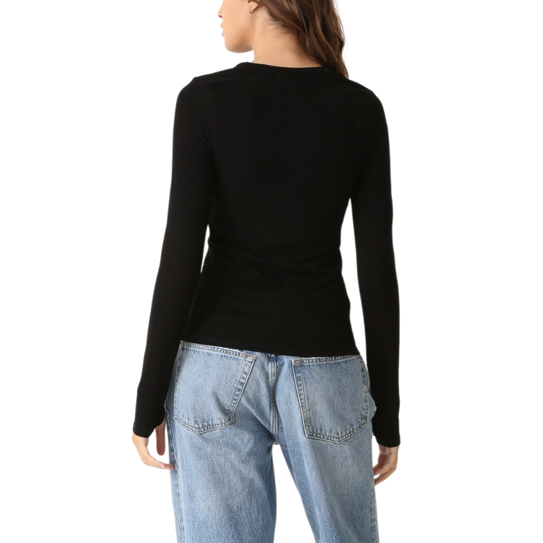 Olivia Rib Top - Black