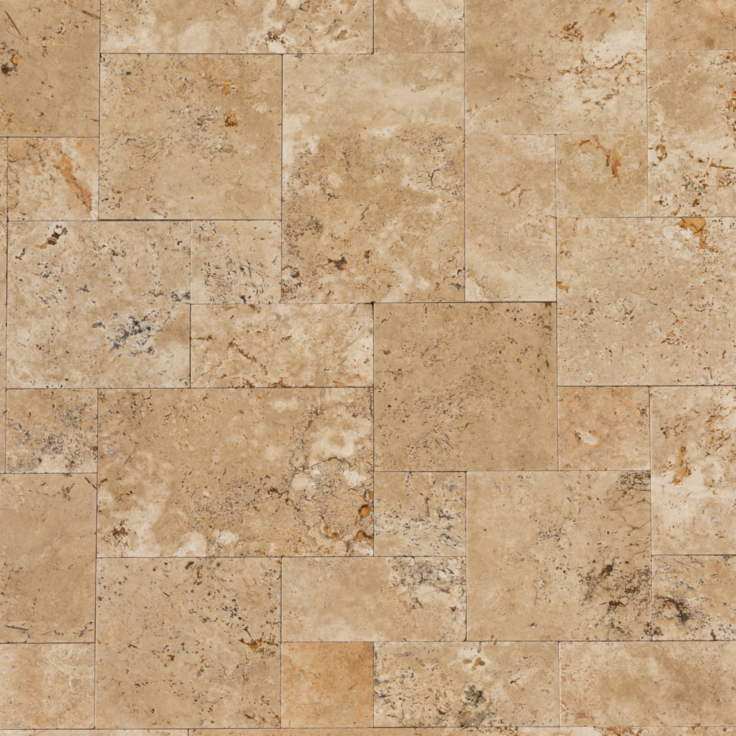Travertine Aspendos Beige Pattern Tumbled Pavers - Belair Collection