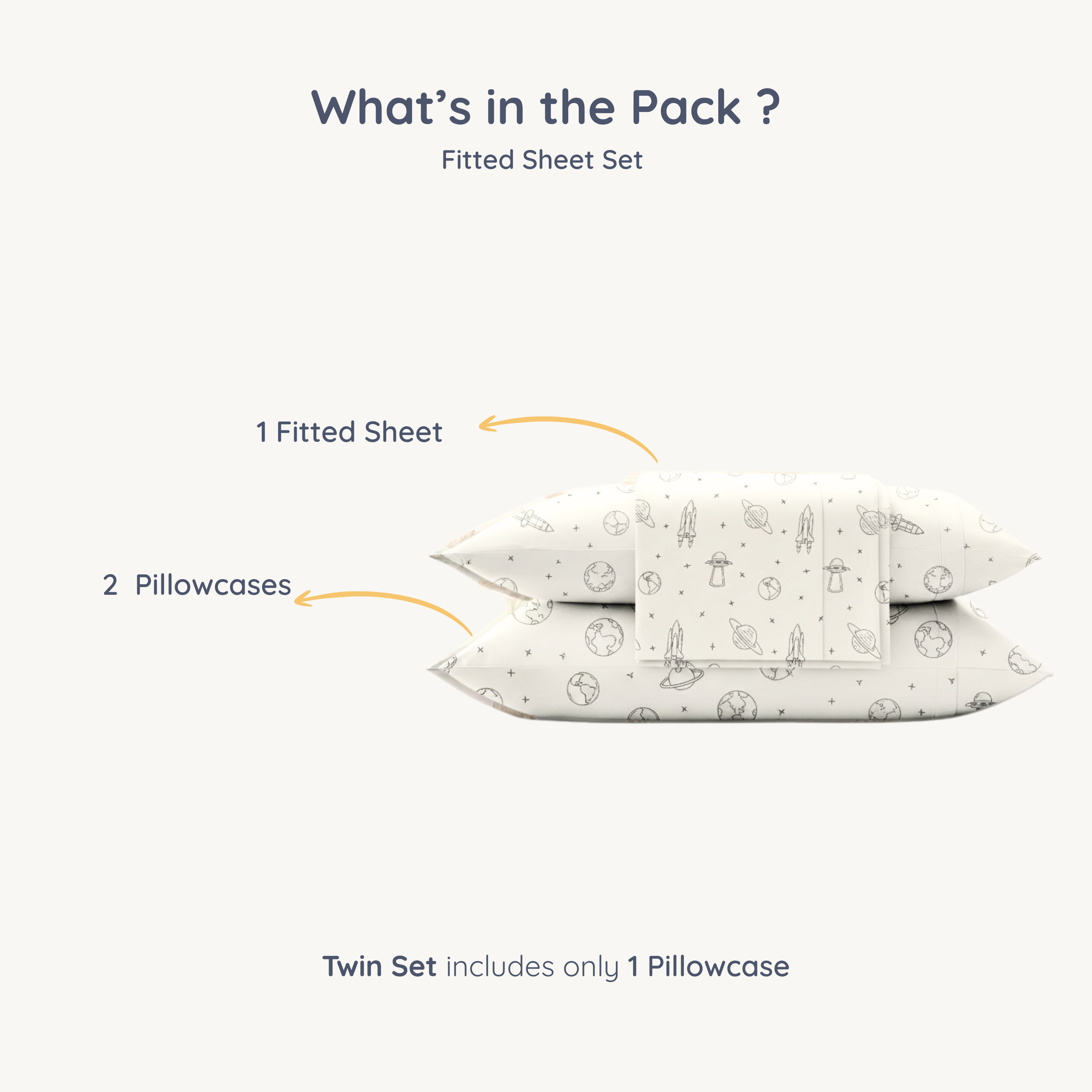 Organic Kids Fitted Sheet - Astro