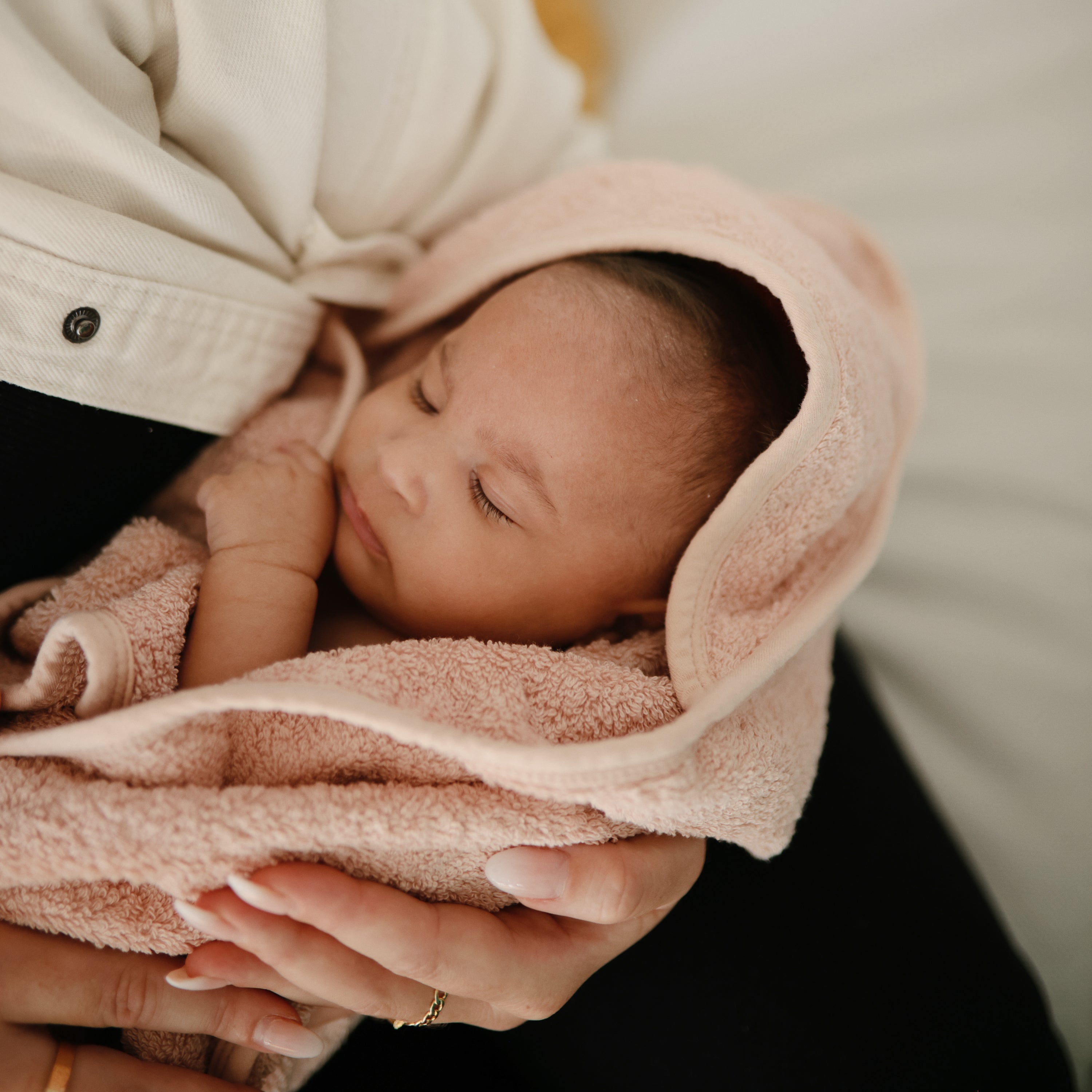 Organic Cotton Baby Hooded Towel Hooded Towel Mushie