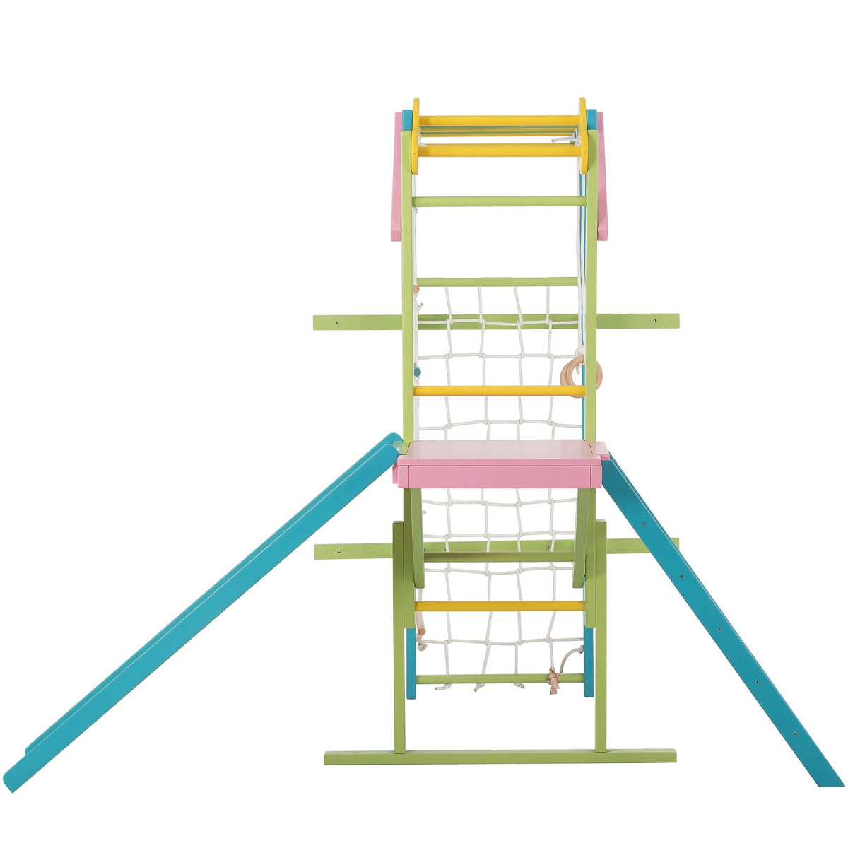 Grove Color Bars | Foldable Wall Mounted Indoor Jungle Gym, 8-in-1