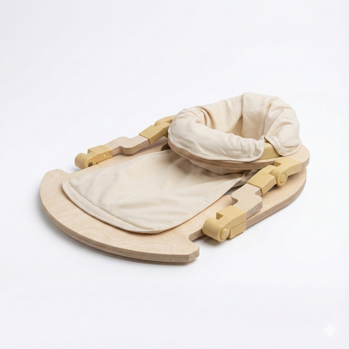 Oakling Foldable Wooden Baby Activity Seat | Plush Sit-Up Play Seat for 10 to 18 Months