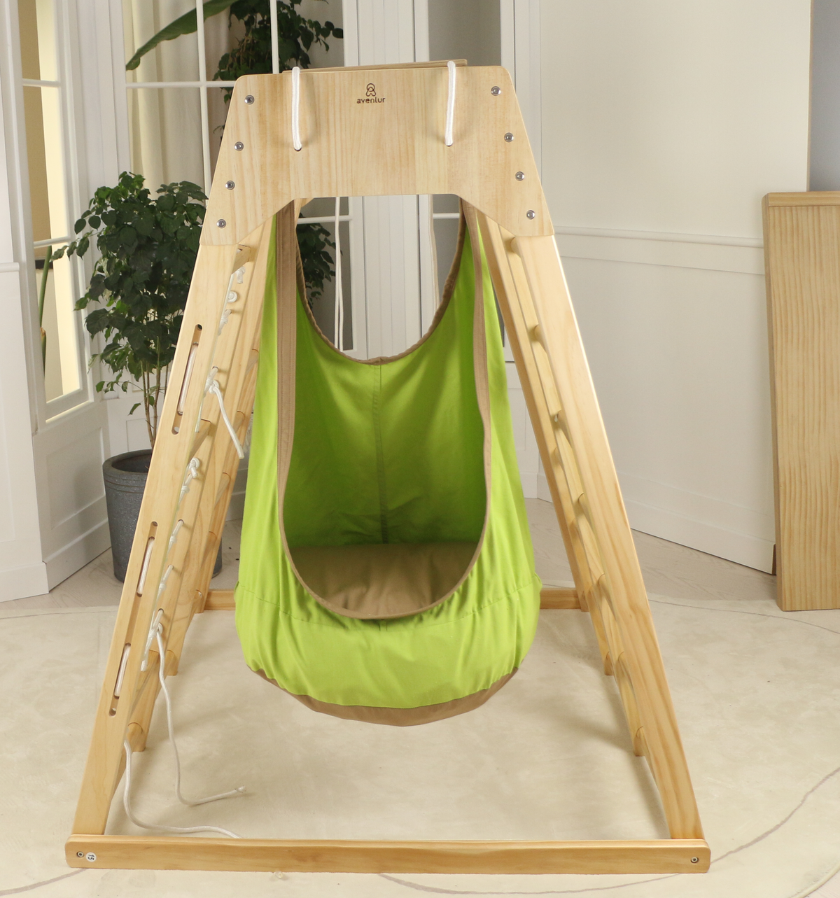 Sensory Swing for Wall Climbers | Cozy Hammock Swing for Swedish Ladders, Walnut, Neem & Betula (Climber Not Included)