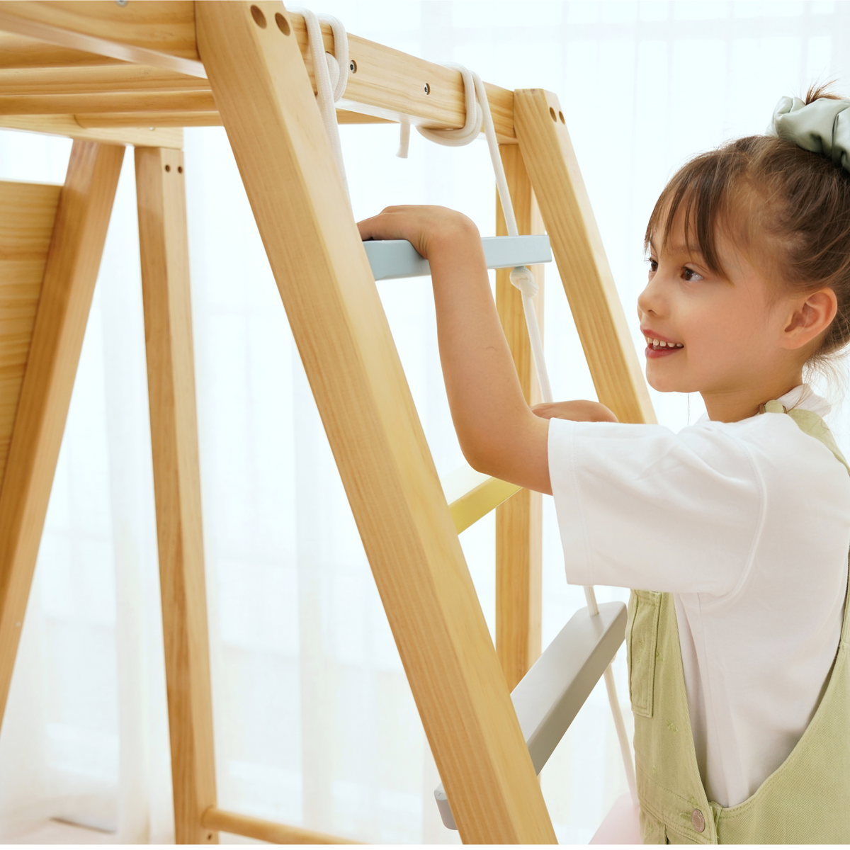 Sweetgum XL | 8-in-1 Indoor Playset for Toddlers with Slide and Swing