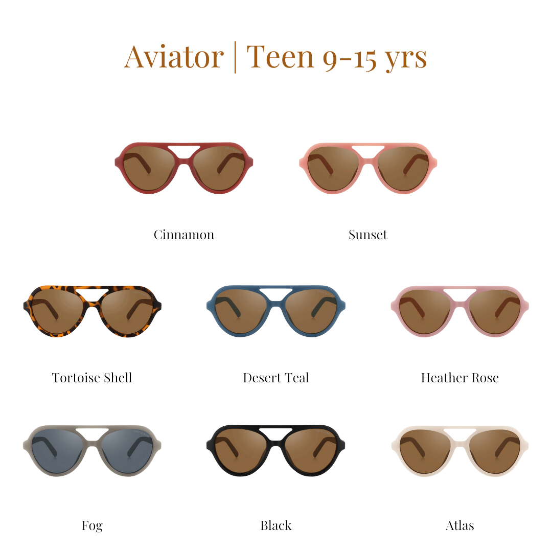 Aviator | Polarized Sunglasses | Teen | 9-14 Y | Black