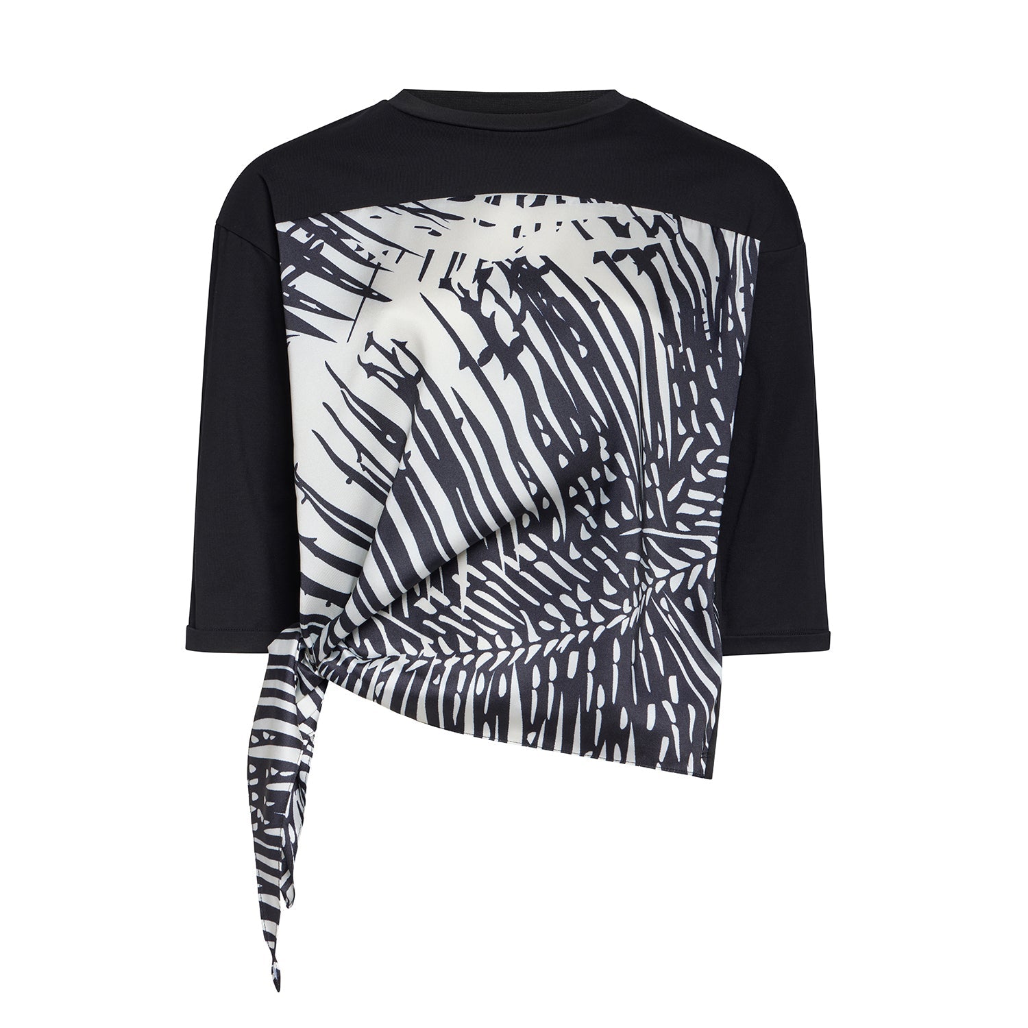 Sandra Top - Black Leaf