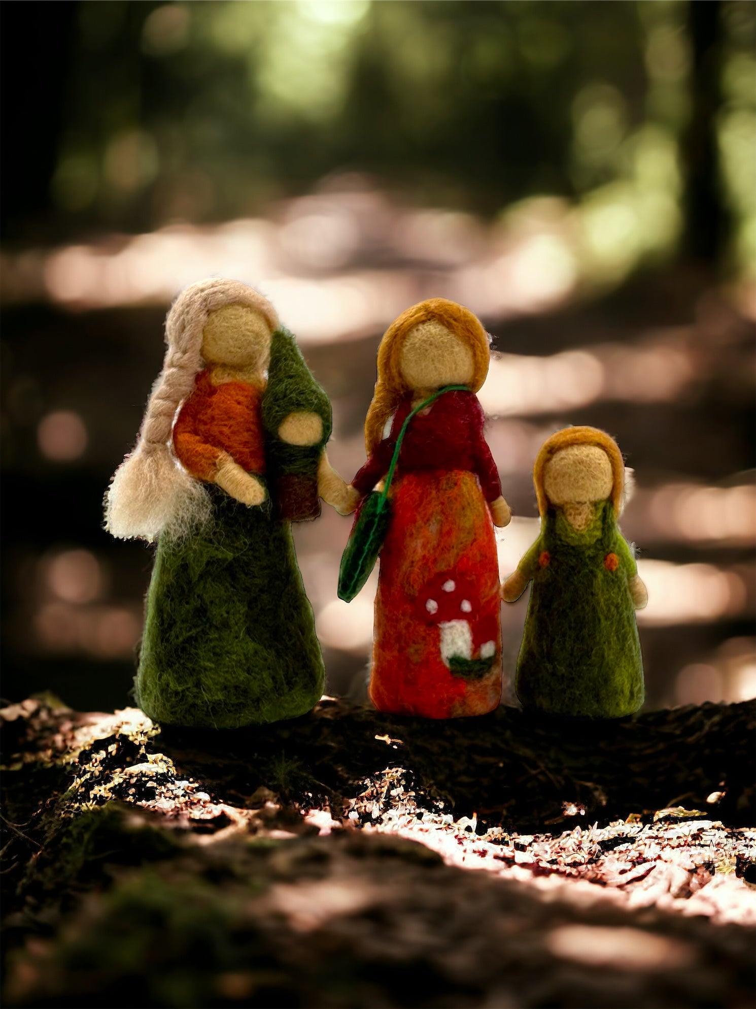 **Pre-order (Ships in 2-3 Weeks)**Handmade in Nepal 100% Wool Felt Foods Play Set for Pretend Cooking and Farmer's Market Play
