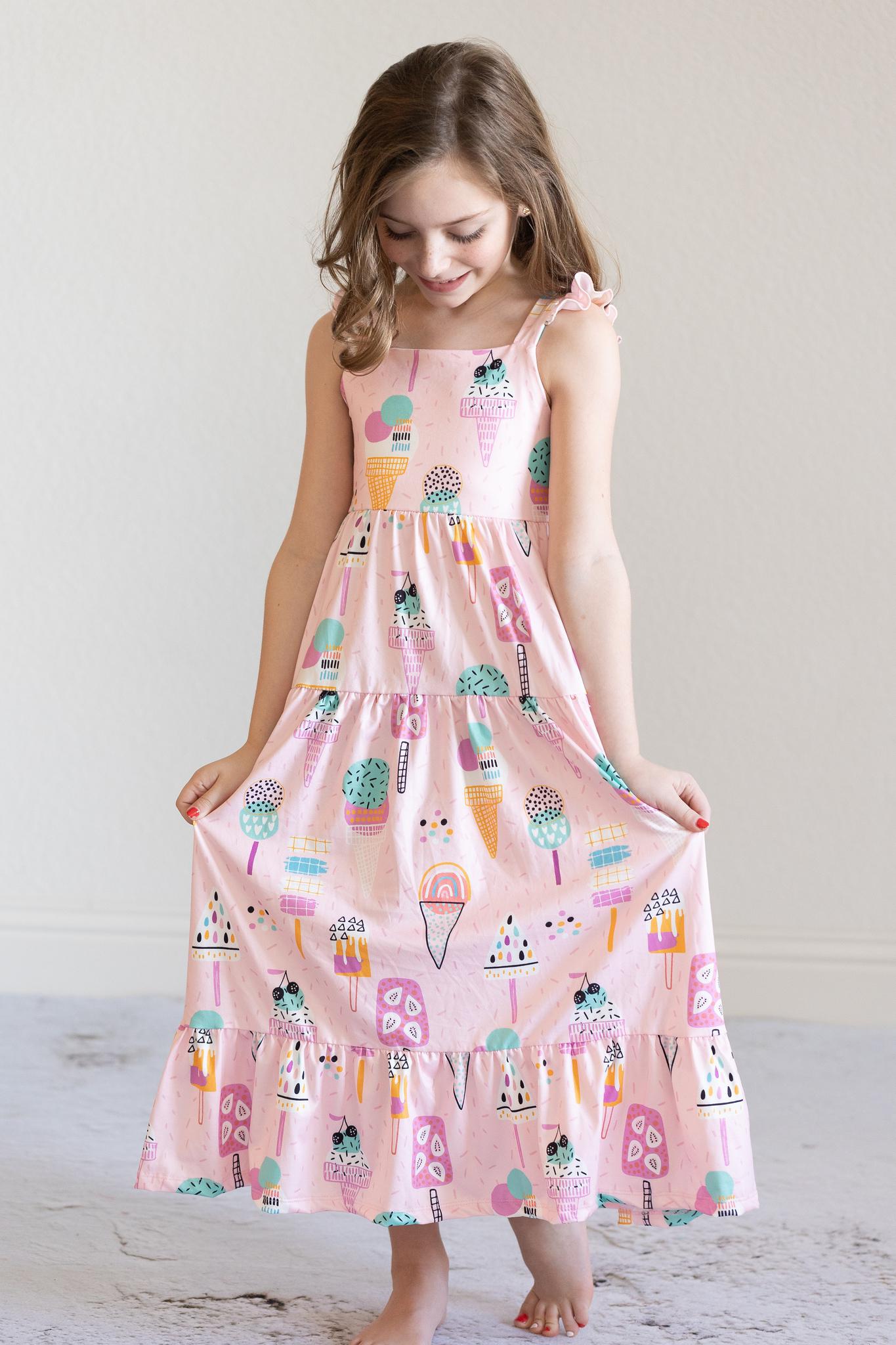 girl maxi dress Elegant Baby Girls Puff Sleeve Princess Puff Toddler Flowe  marryshe With flutter sleeves The Children's Place Girls Sleeveless