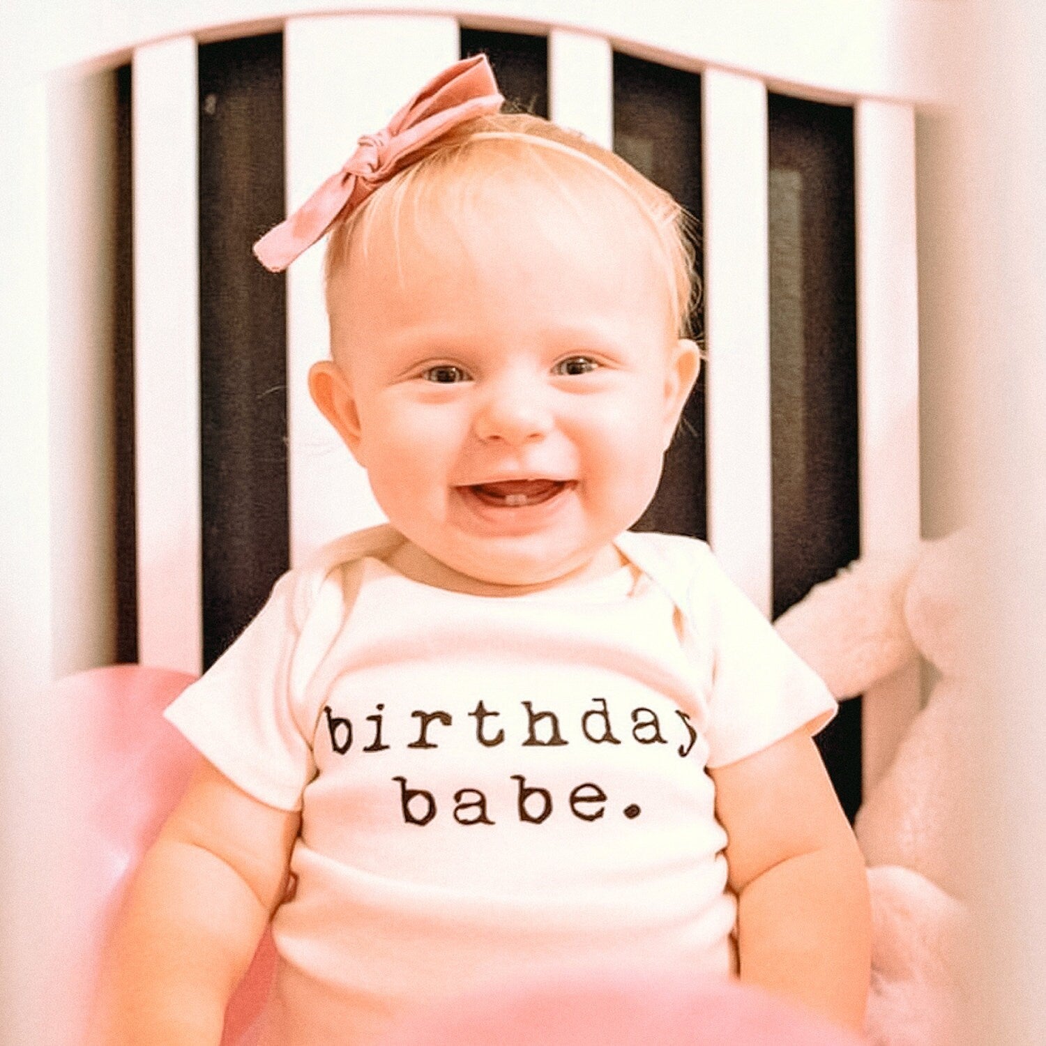 Birthday Babe Organic Baby Bodysuit