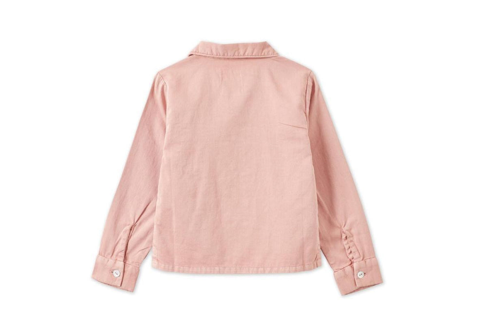 Baby LS Organic Cotton Woven Collared Shirt - Pink Quartz