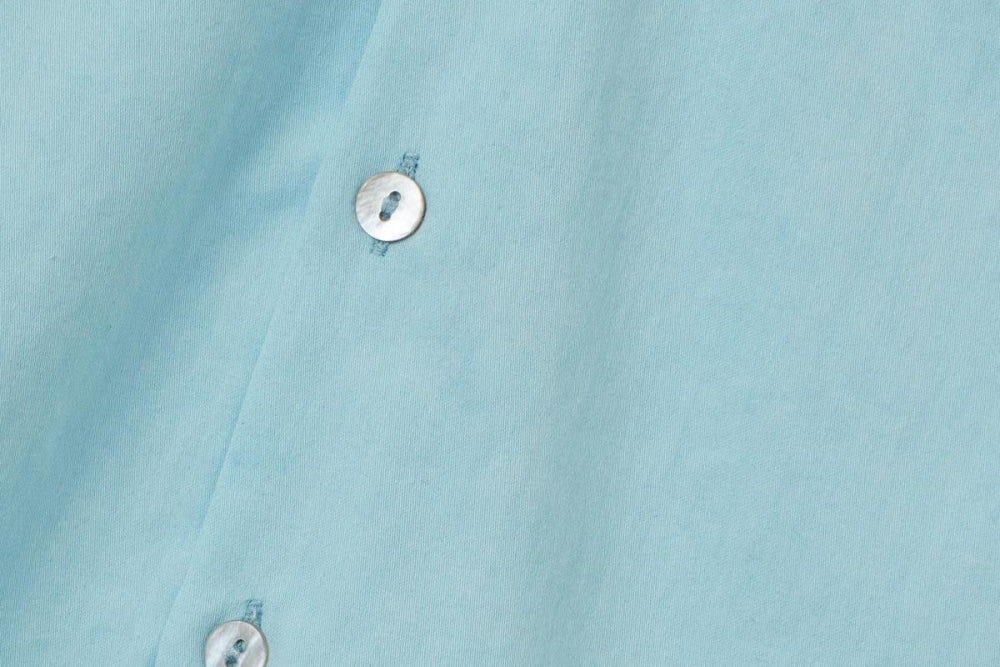 Baby LS Organic Cotton Woven Peter Pan Collared Shirt - Sky Blue