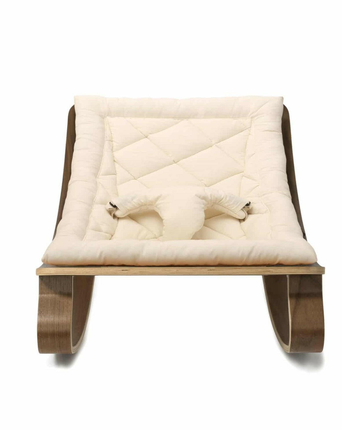 LEVO Walnut Wood Baby Rocker Nursery Furniture Charlie Crane